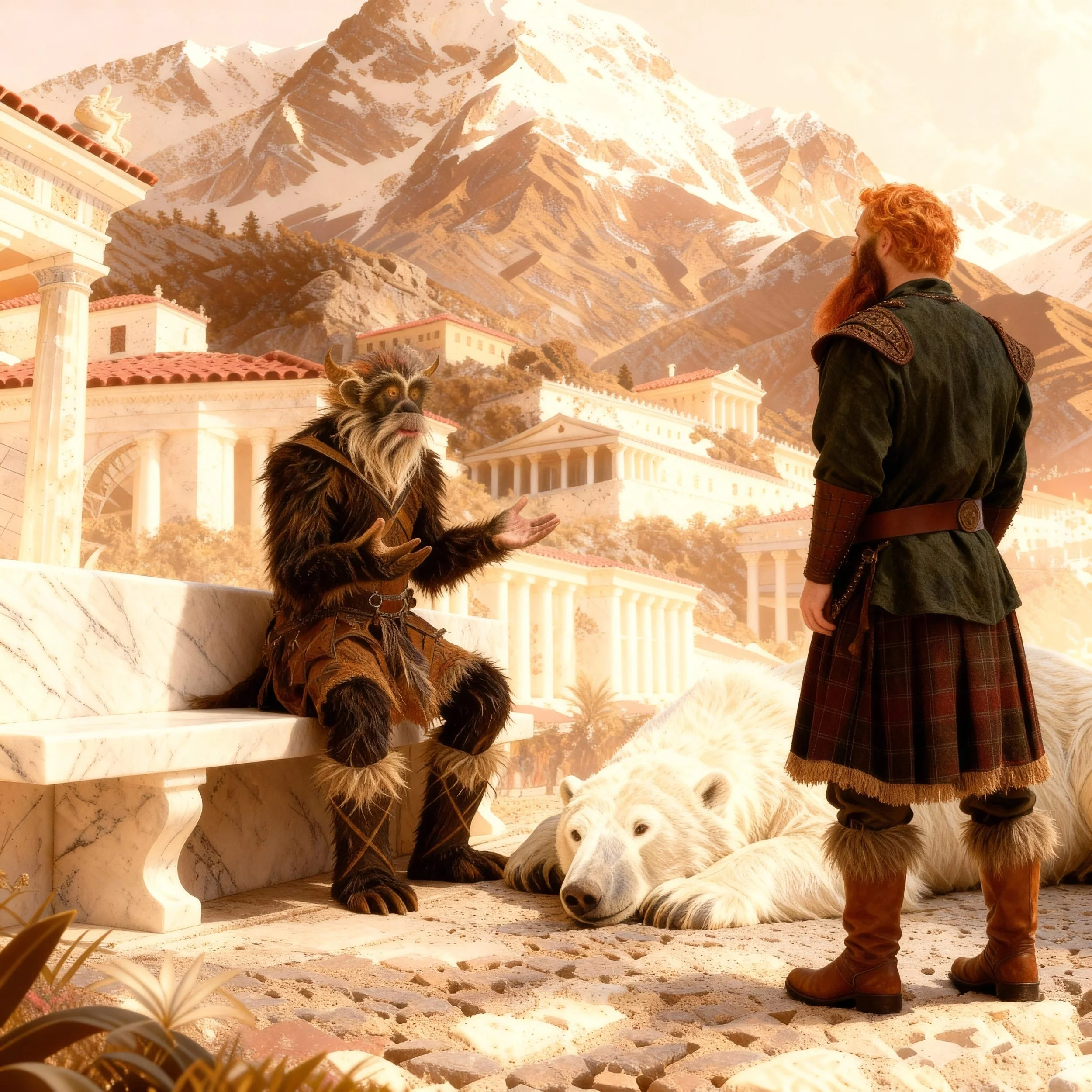 When the story was finished MacDonald got up and addressed Hodēgós: "Beautiful and touching bedtime story, Hodgy. But how in the god's names is this going to help us any further in our quest, and even more to get out of this place?"