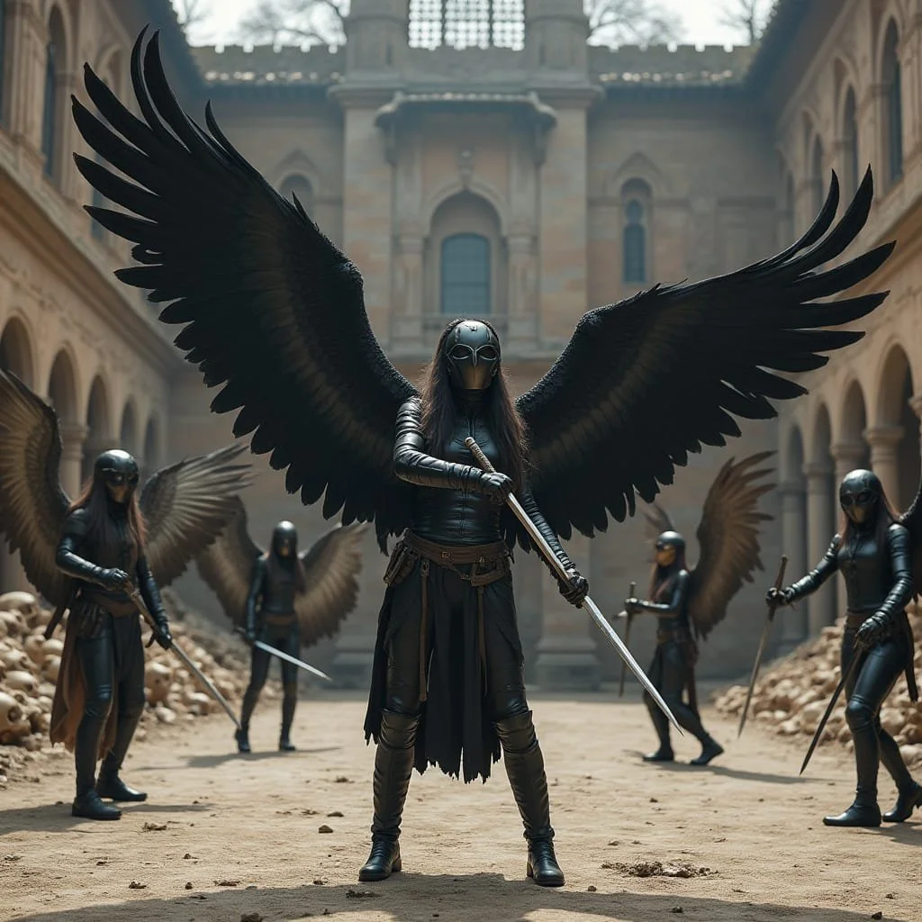 "What you see here, are my junior body guards in training...as you can see they all have wings."