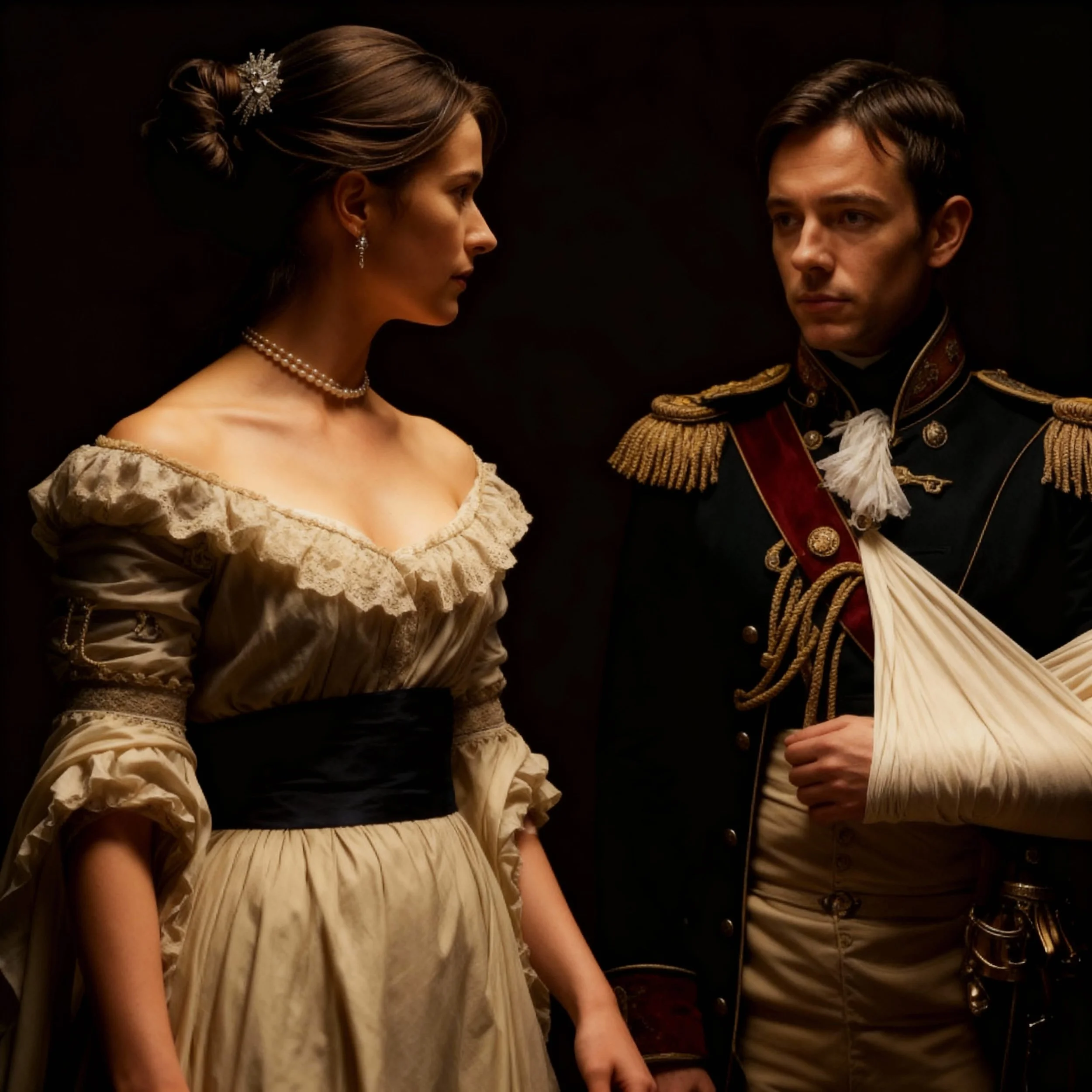 "A little scuffle...the result of a duel." "Delacroix tells me you're our man. How are you going to handle our problem?"
