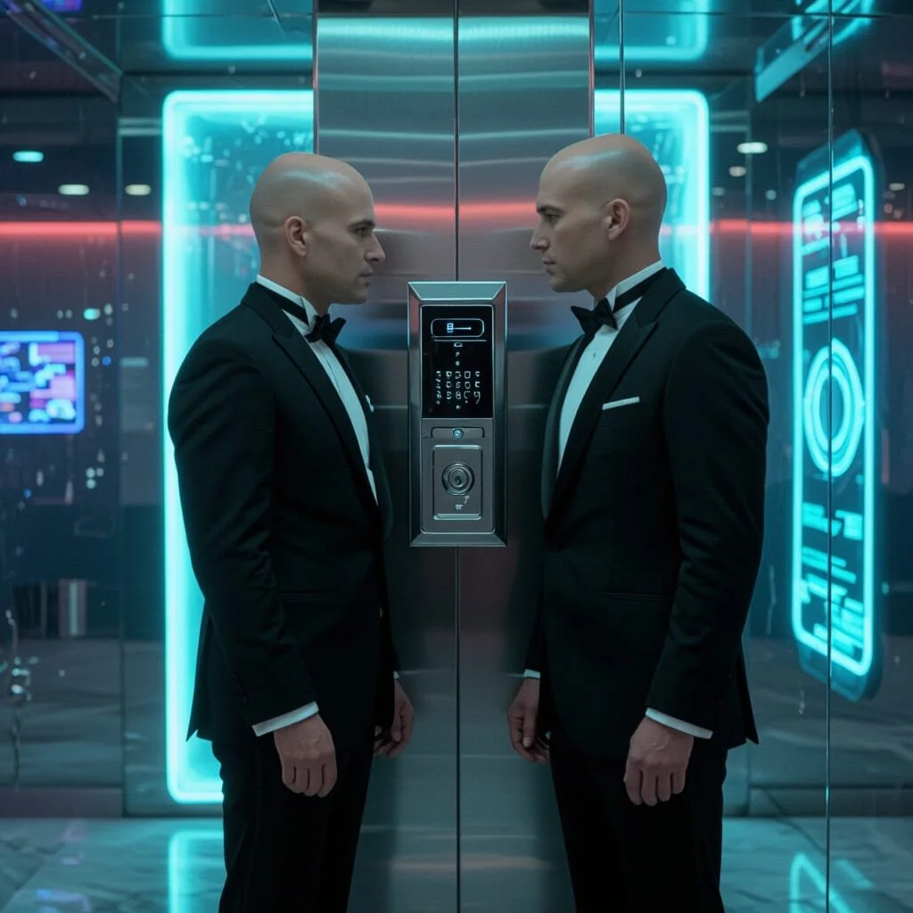 10 minutes later both Gorgons arrive at the right address and enter the entrance code.