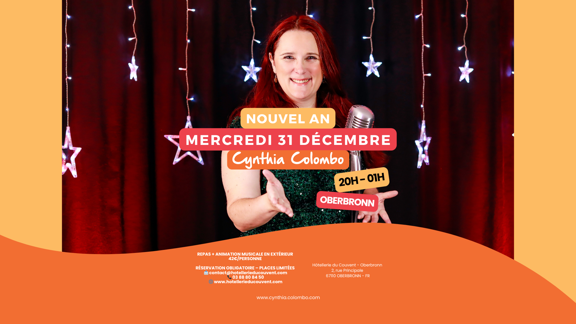 Réveillon du Nouvel An à l’Hôtellerie du Couvent – COMPLET