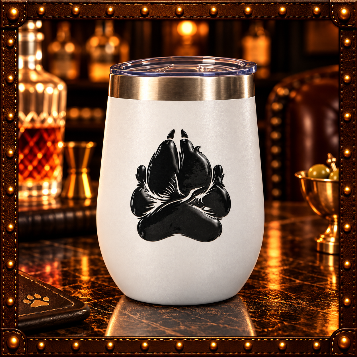 PAWTENDER™ Pawmark Wine Tumbler