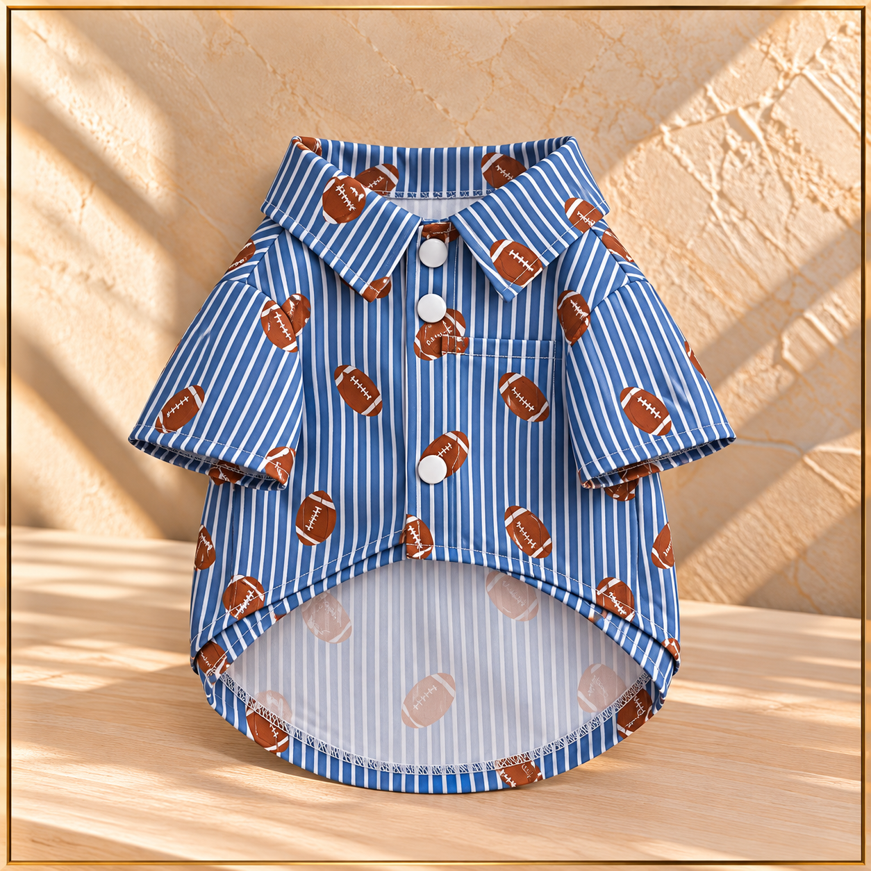 Blue Striped Football Pet Shirt.png