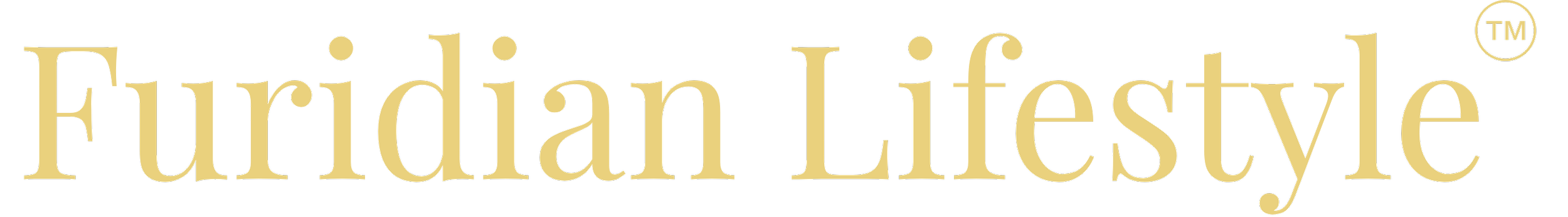 Text logo that reads "Furidian Lifestyle" in stylized gold font on a black background.