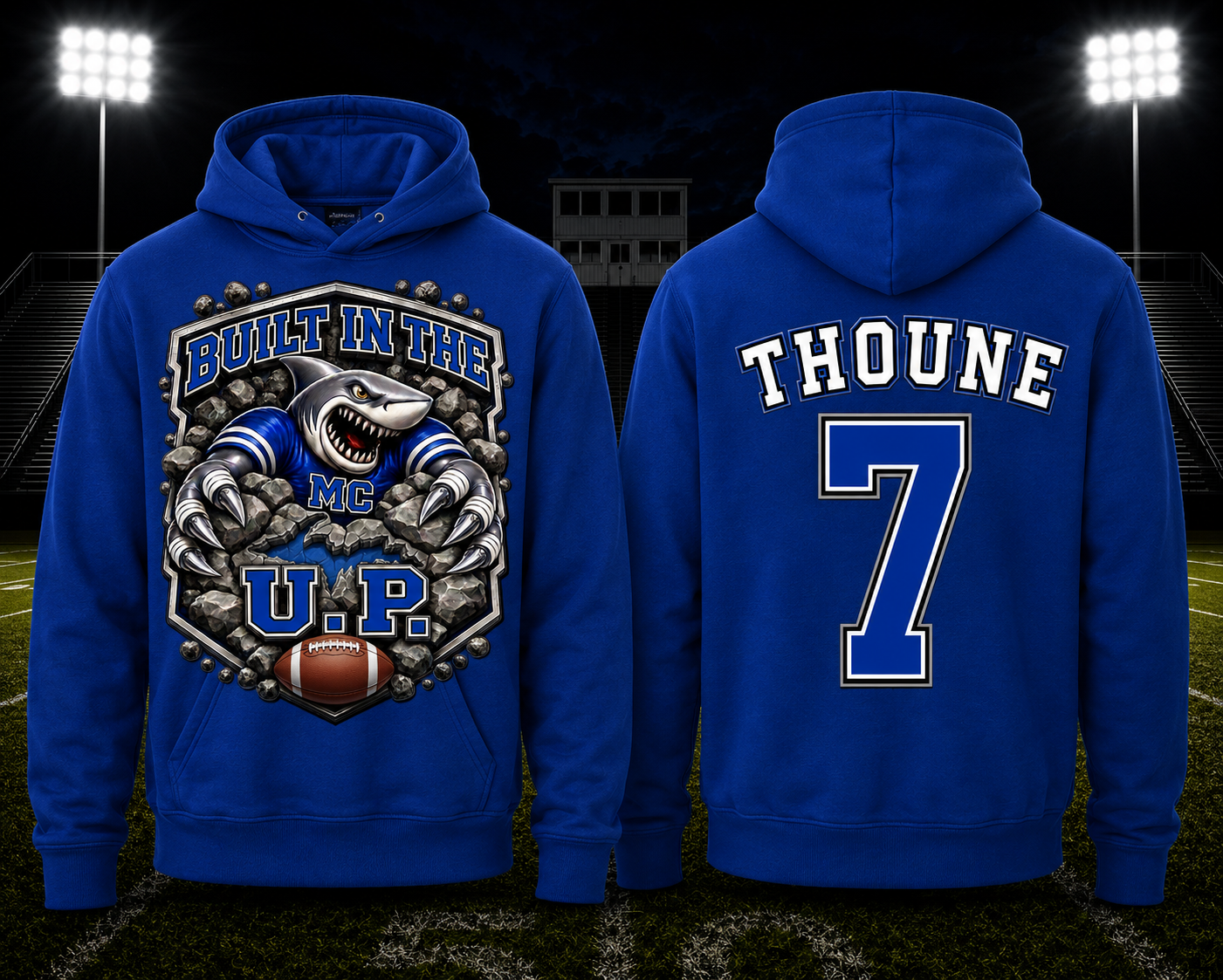 Sharks Jerzees® Youth NuBlend® Pullover Hooded Sweatshirt — Bite Club