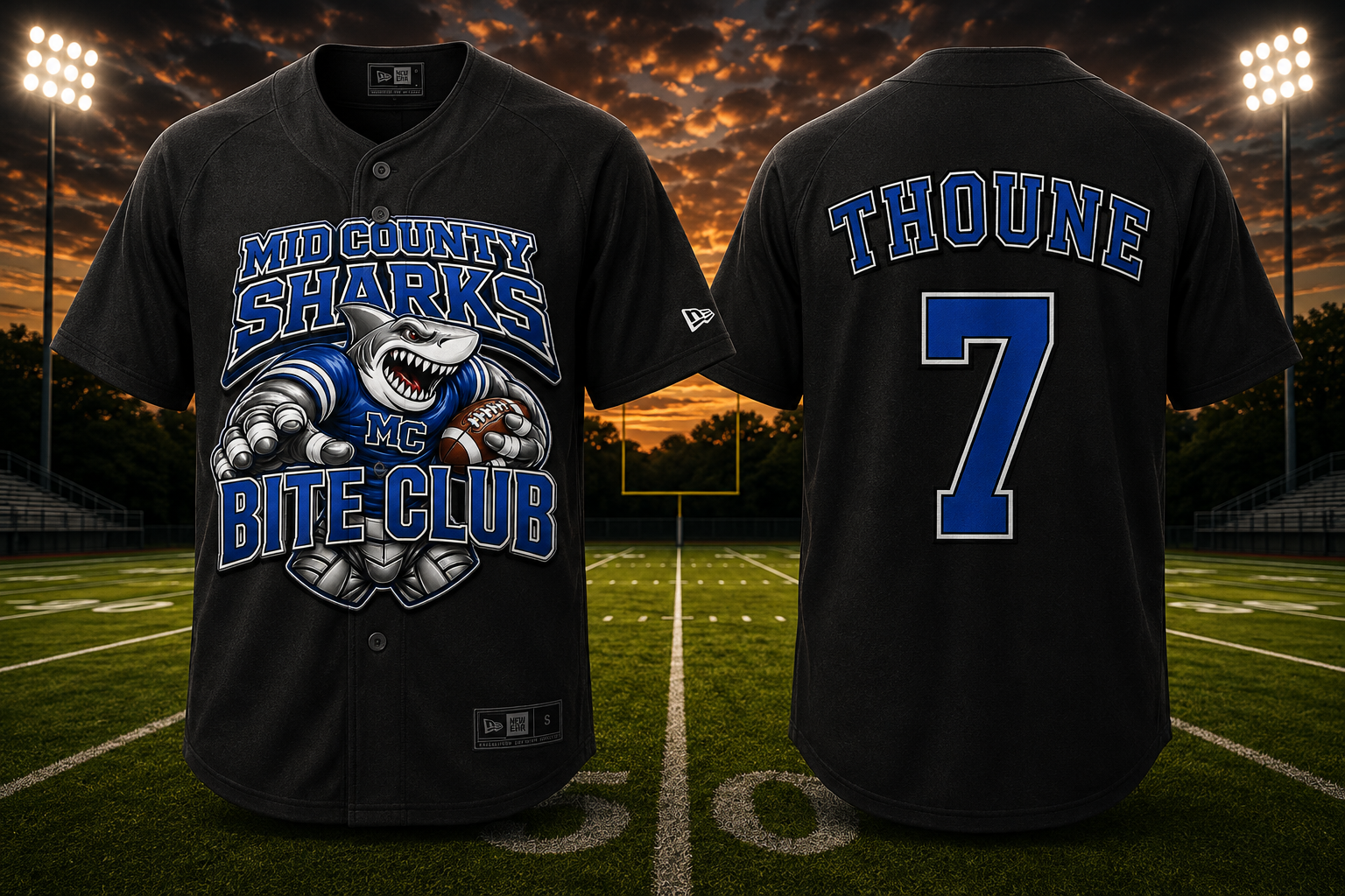 Sharks New Era® Diamond Era Full-Button Jersey — Bite Club
