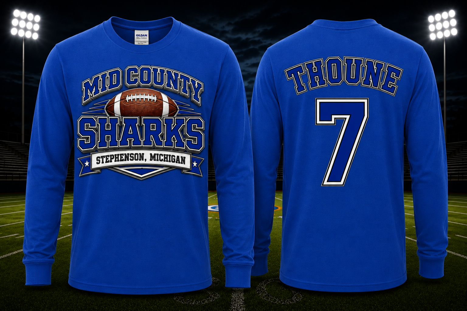 Sharks A4 Cooling Performance Long Sleeve Tee — Vintage