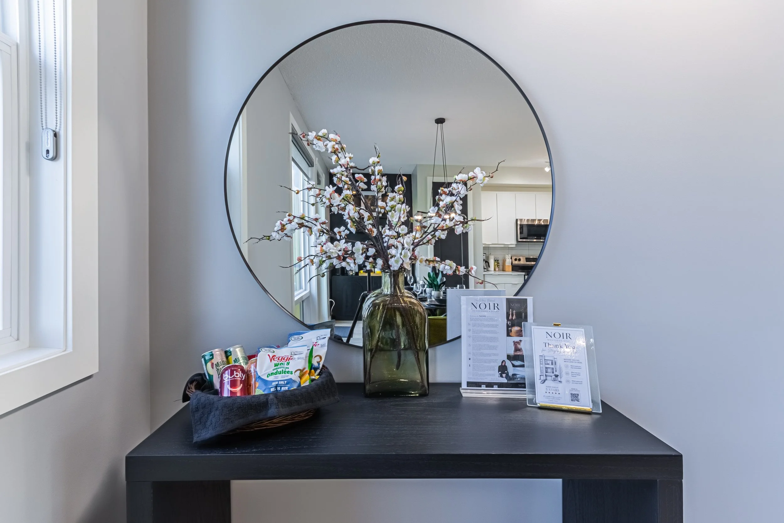 Noir Boutique Stay airbnb - Console table