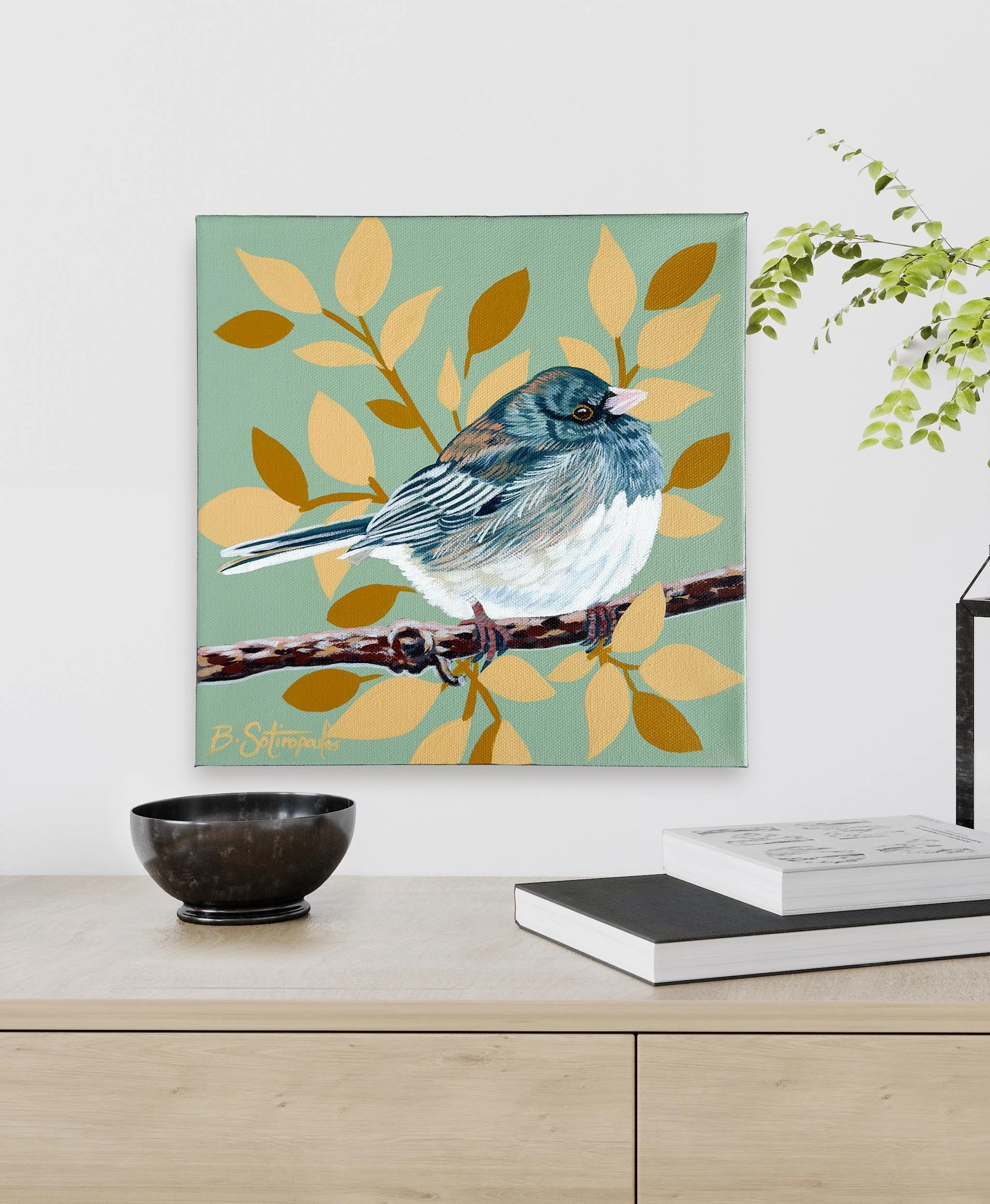 Relax & Listen - 10x10 inch Acrylic on Canvas