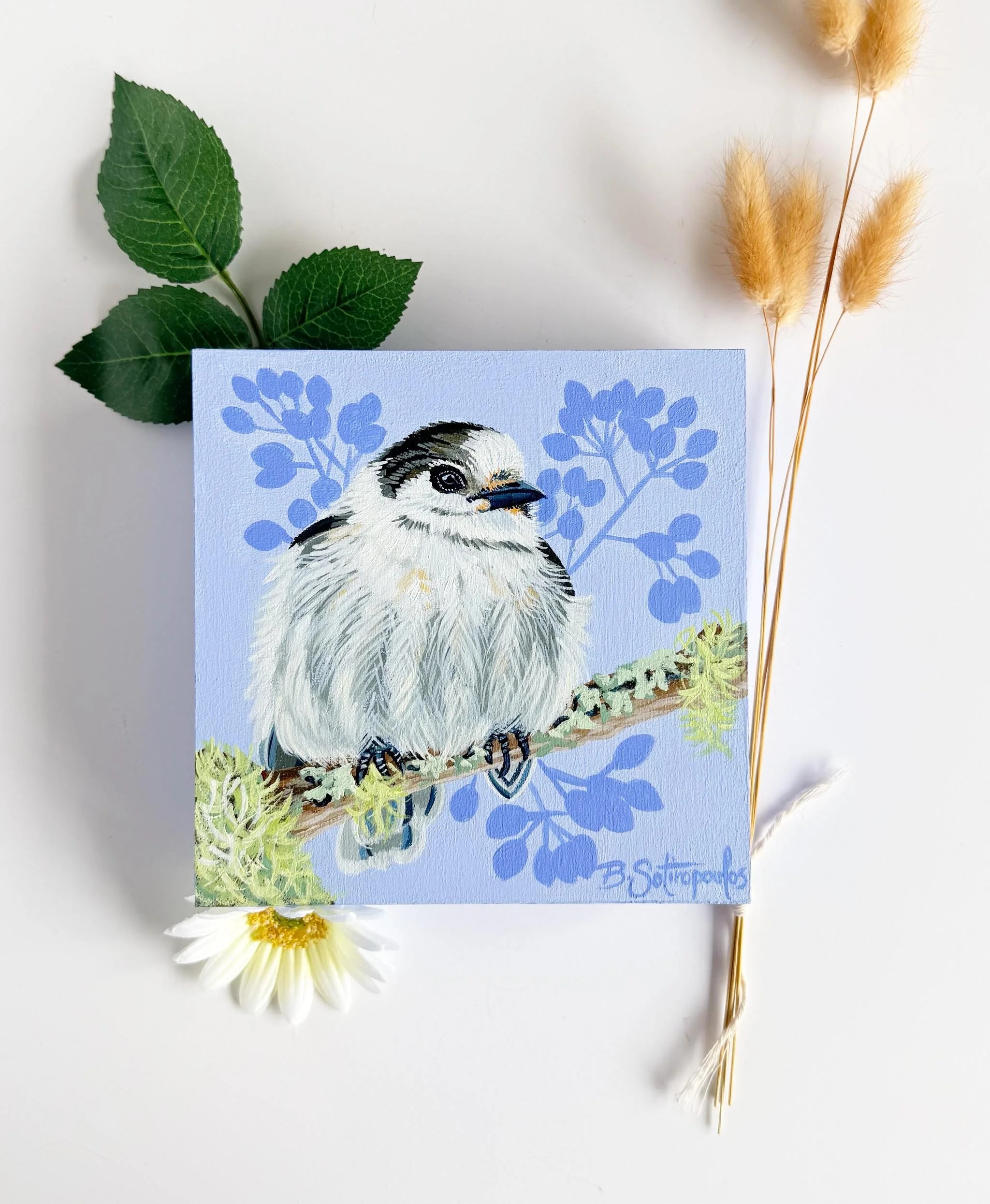 Northern Neighbour - 6x6 inch Acrylic on Birch Panel