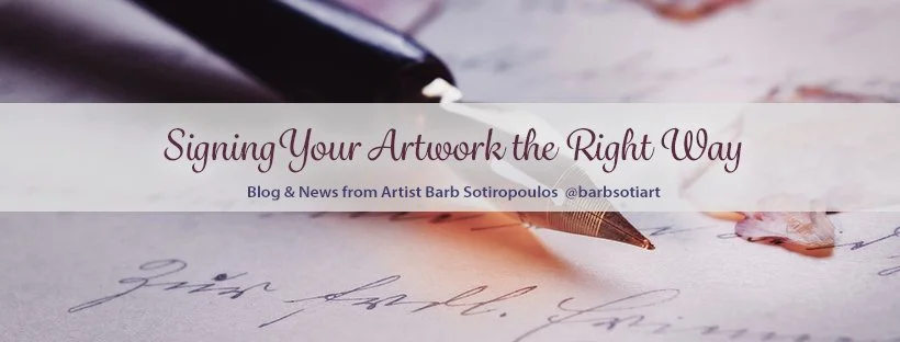Signing Your Artwork the Right Way