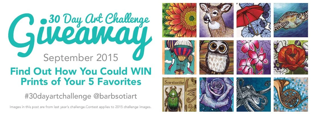 Special Giveaway with 30 Day Art Challenge