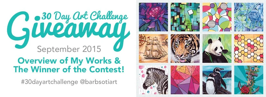 30 Day Art Challenge Results & Giveaway Winner