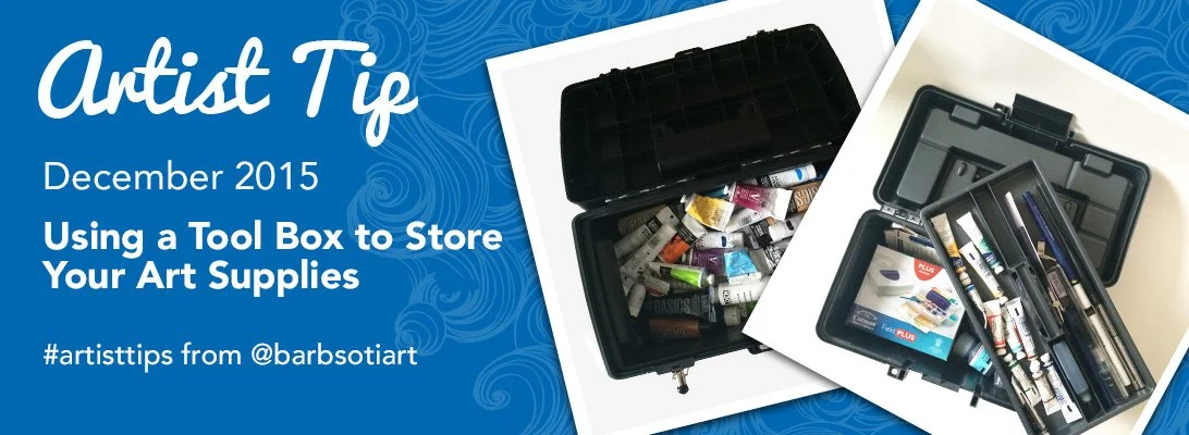 Using a Tool Box to Store Your Art Supplies