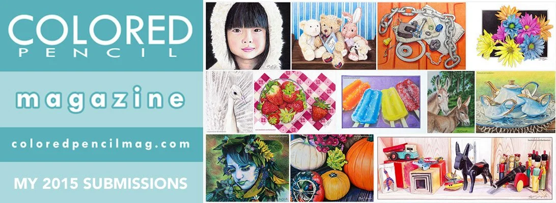 Completed Works from the 2015 Colored Pencil Magazine Monthly Challenge