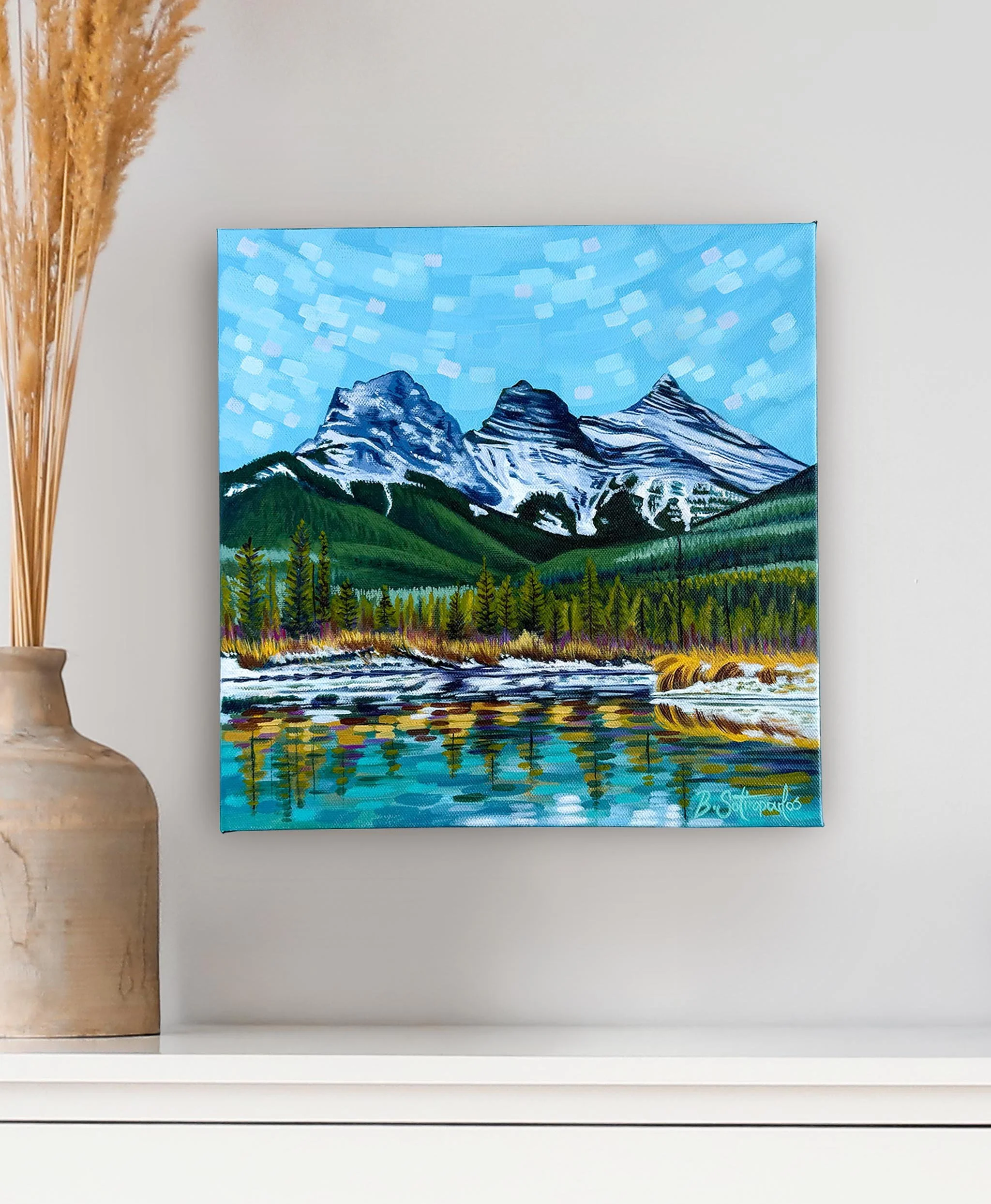 Springtime In Canmore - 12x12 Inches-  ORIGINAL SOLD