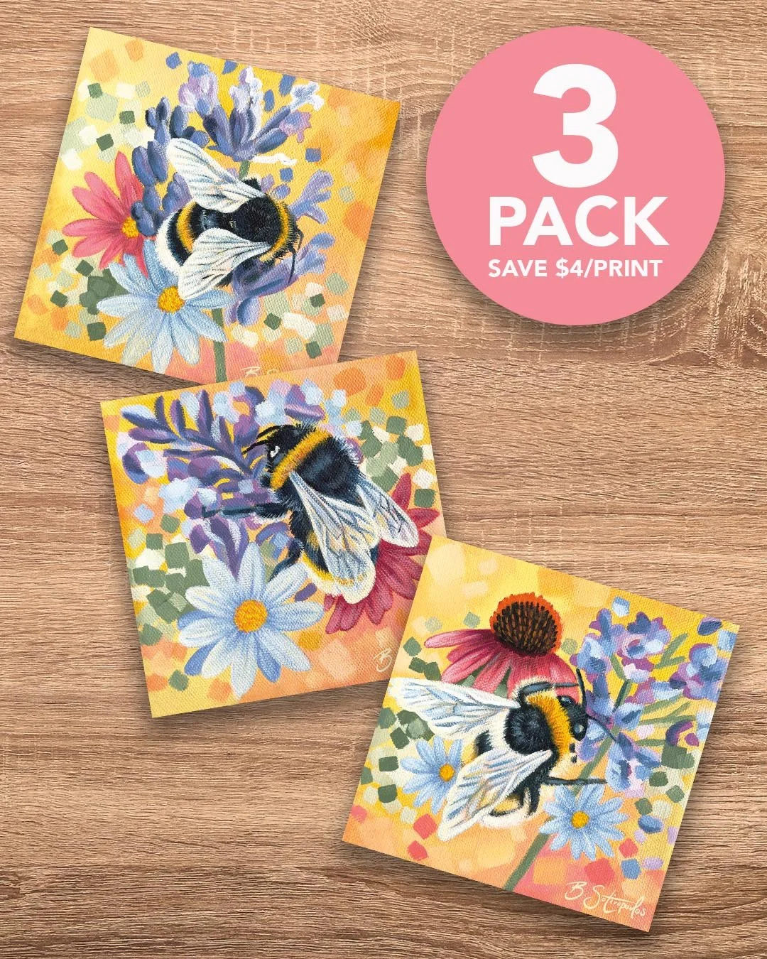 Bees & Blooms Series - Mini Print Pack