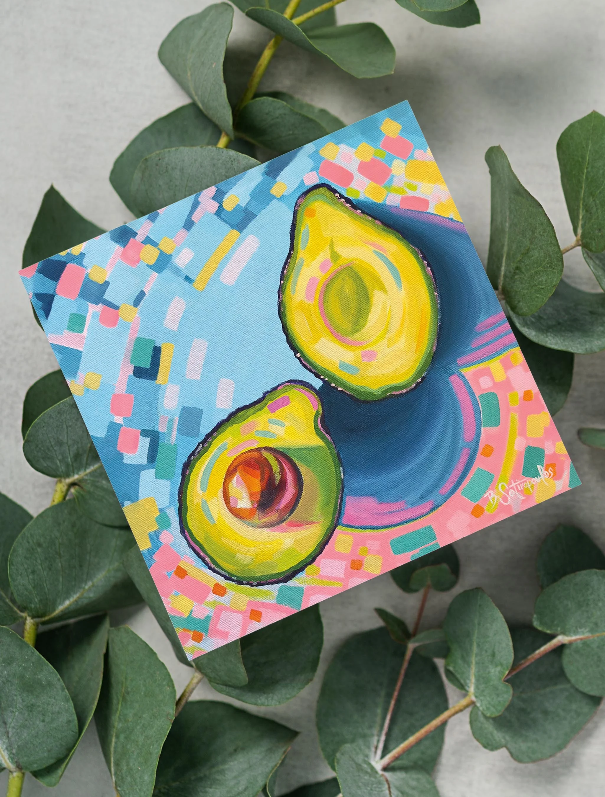 Elated Avocado - Mini Print