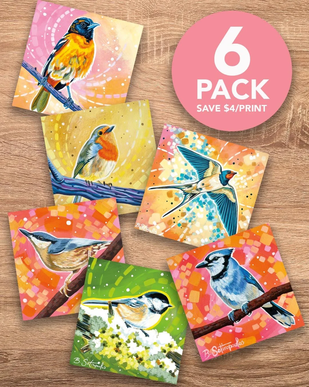 Backyard Bird Series 5 Mini Prints