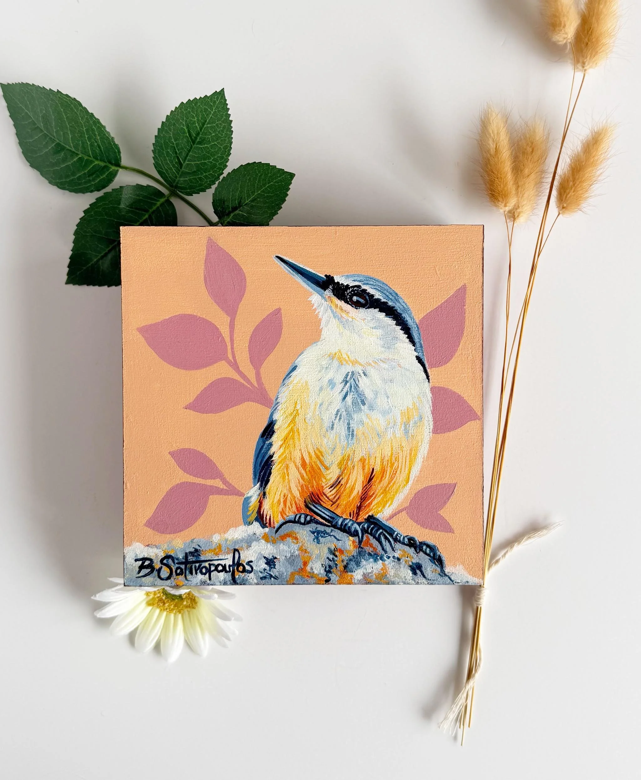 The Benefit of Hindsight - 6x6 inch Acrylic on Birch Panel