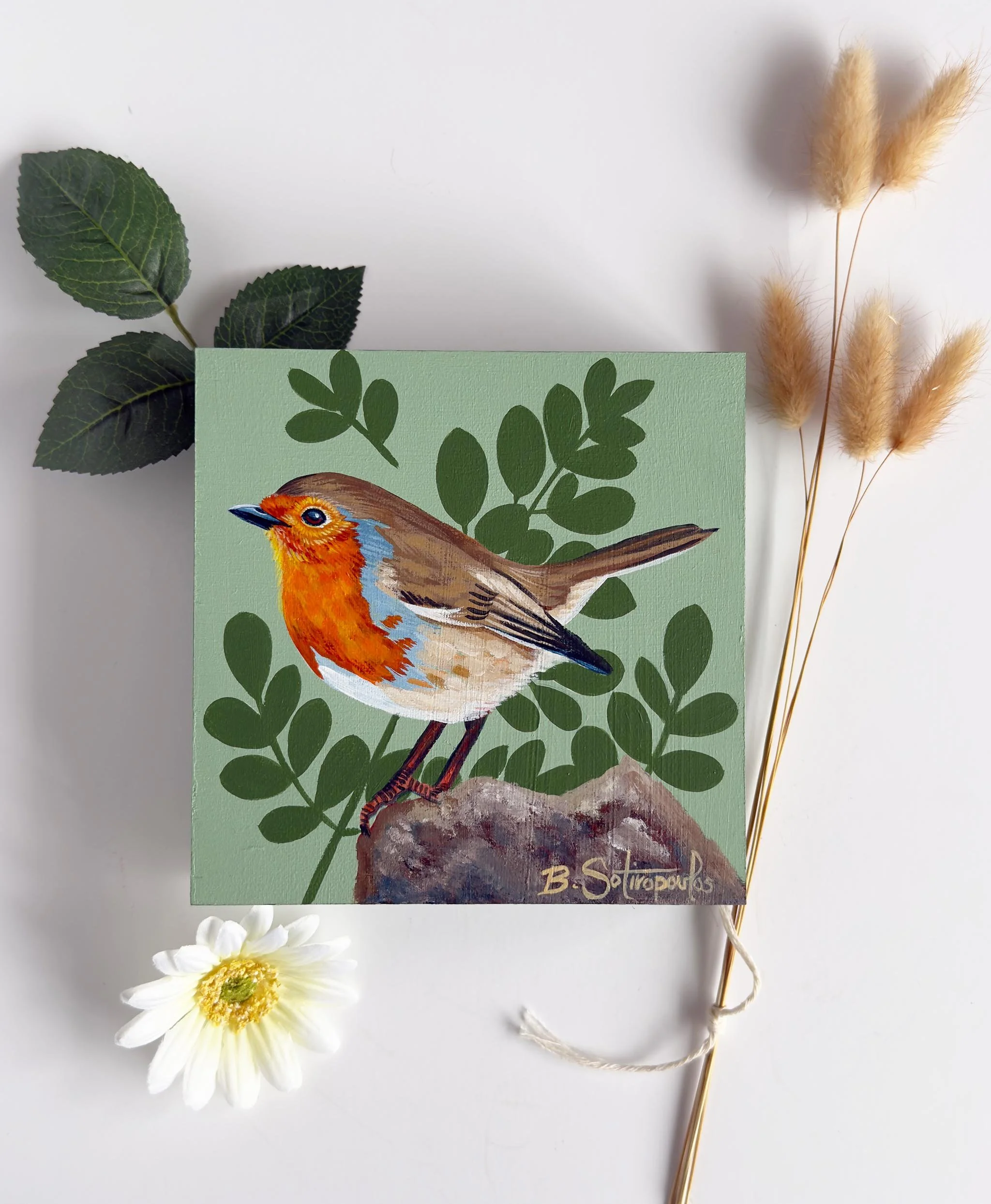 Looking Out - 6x6 inch Acrylic on Birch Panel