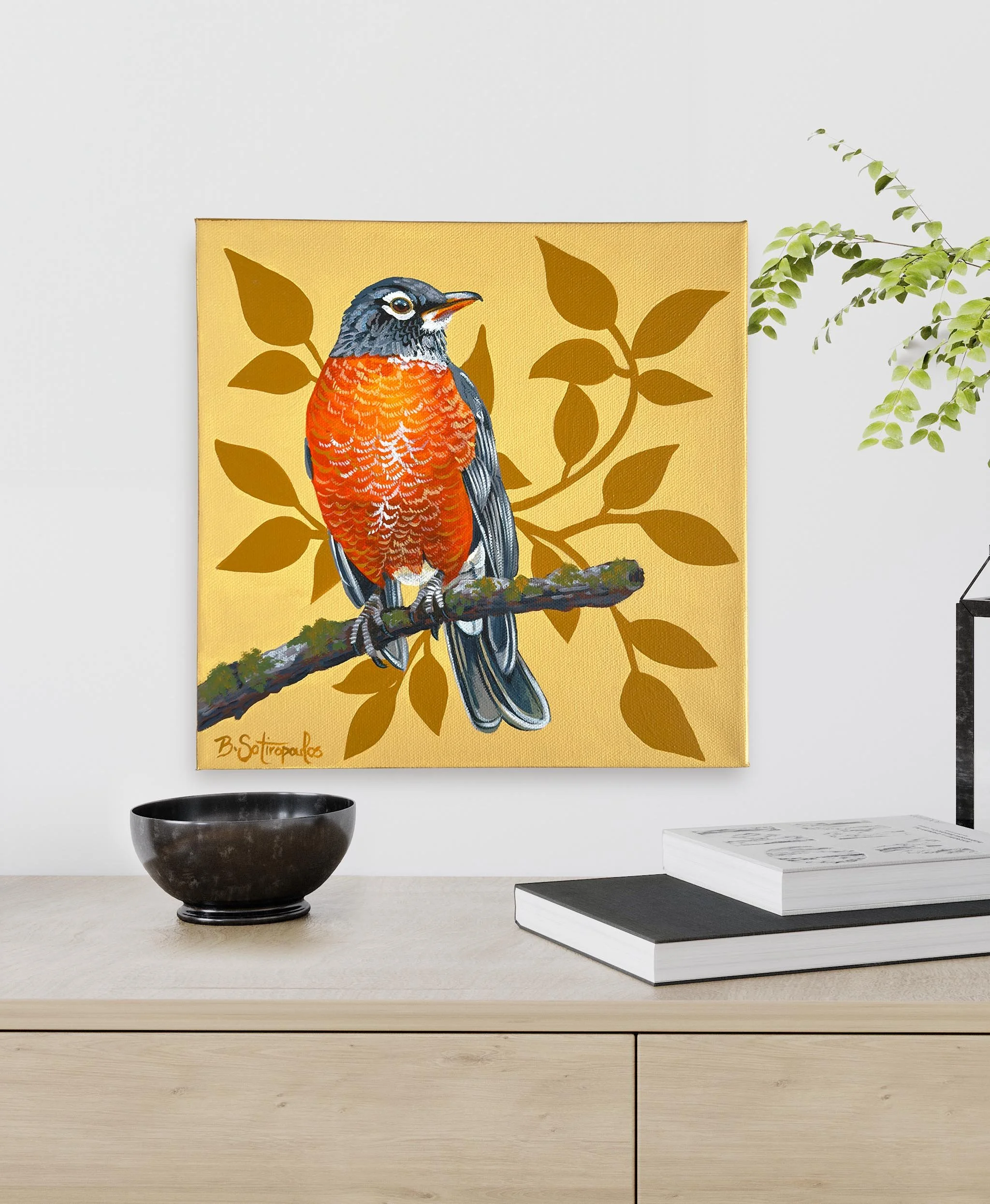 Herald of Spring - 10x10 inch Acrylic on Canvas