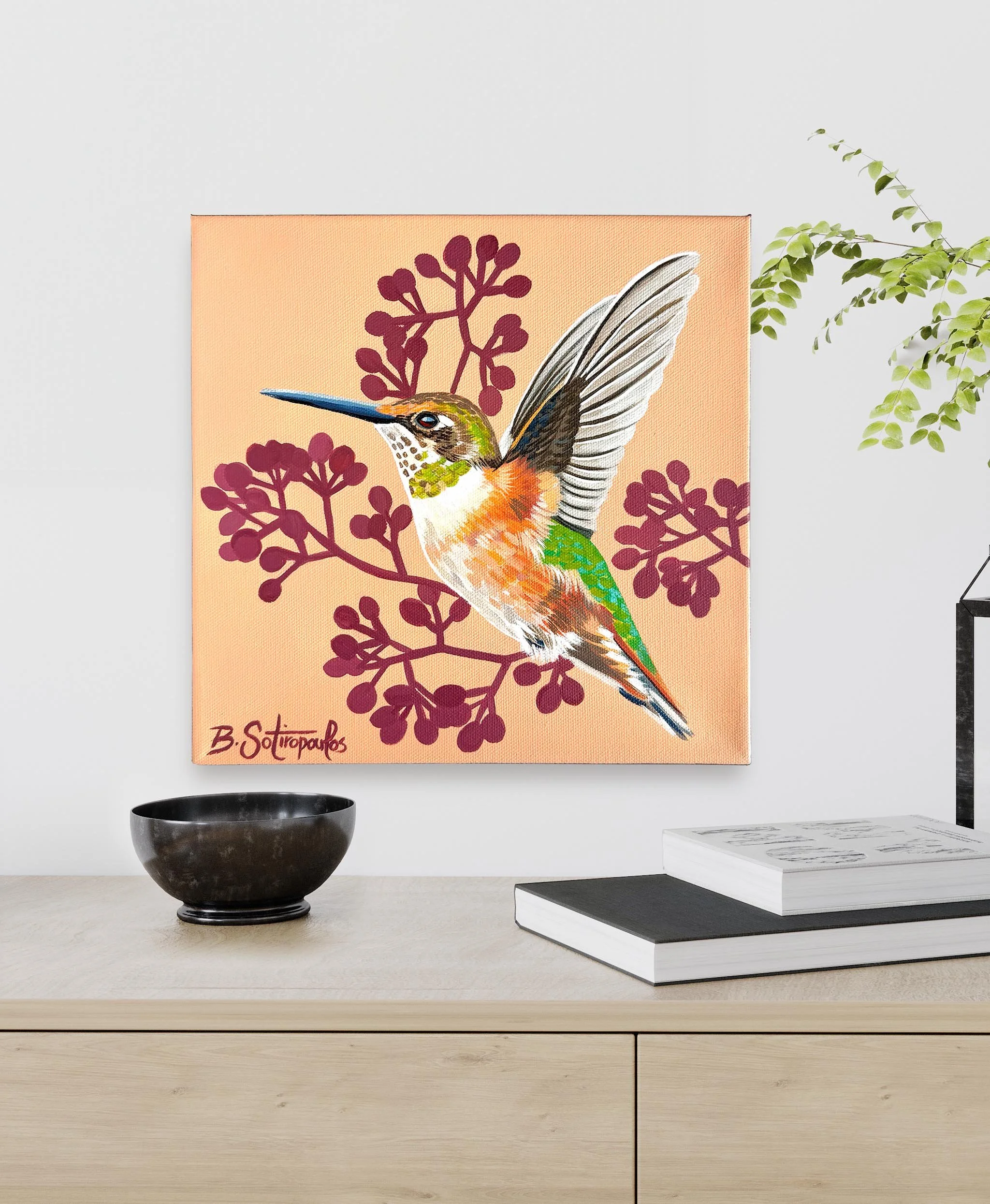 Fire & Tenacity - 10x10 inch Acrylic on Canvas