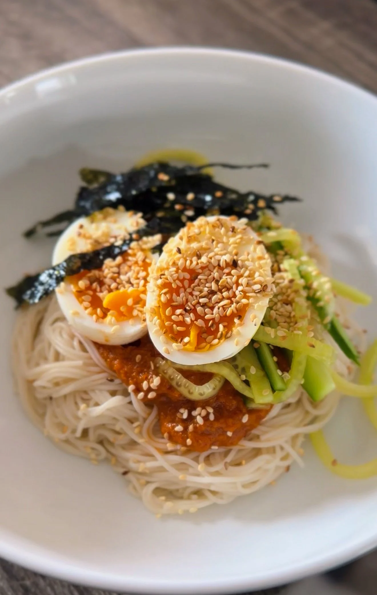 Spicy Kimchi Cold Noodles
