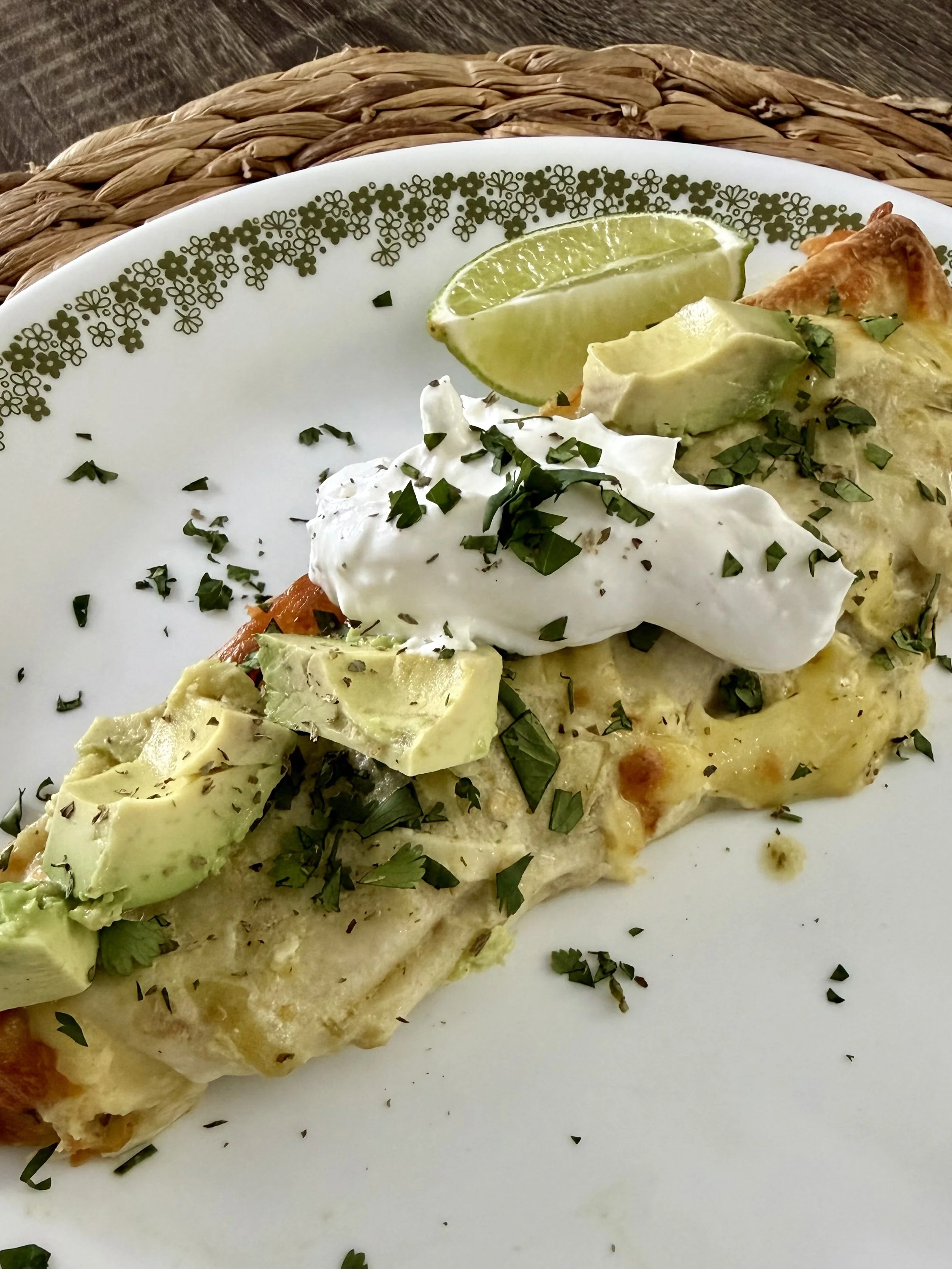 Salsa Verde Chicken Enchiladas
