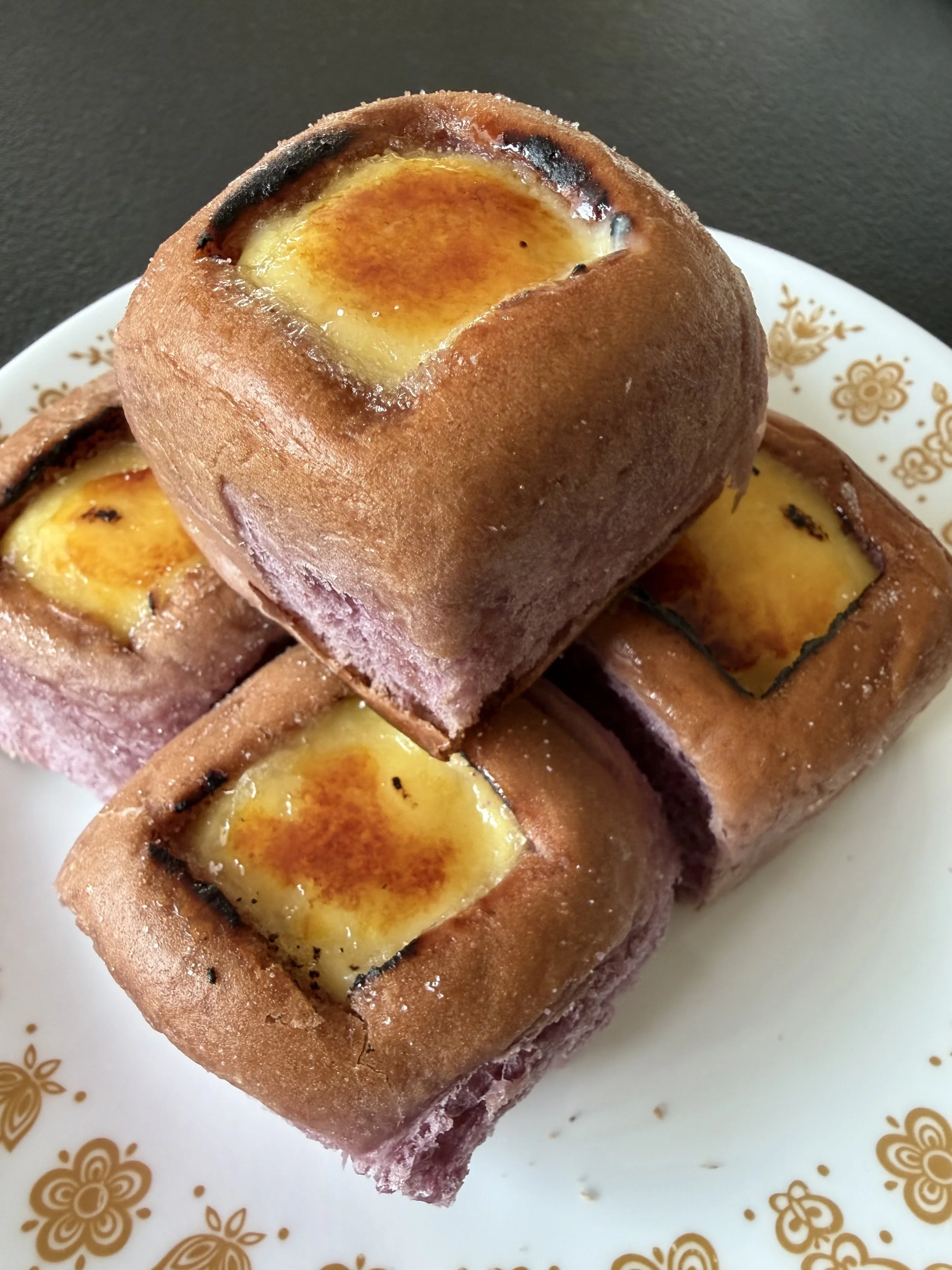 Crème Brûlée Ube Coconut Rolls