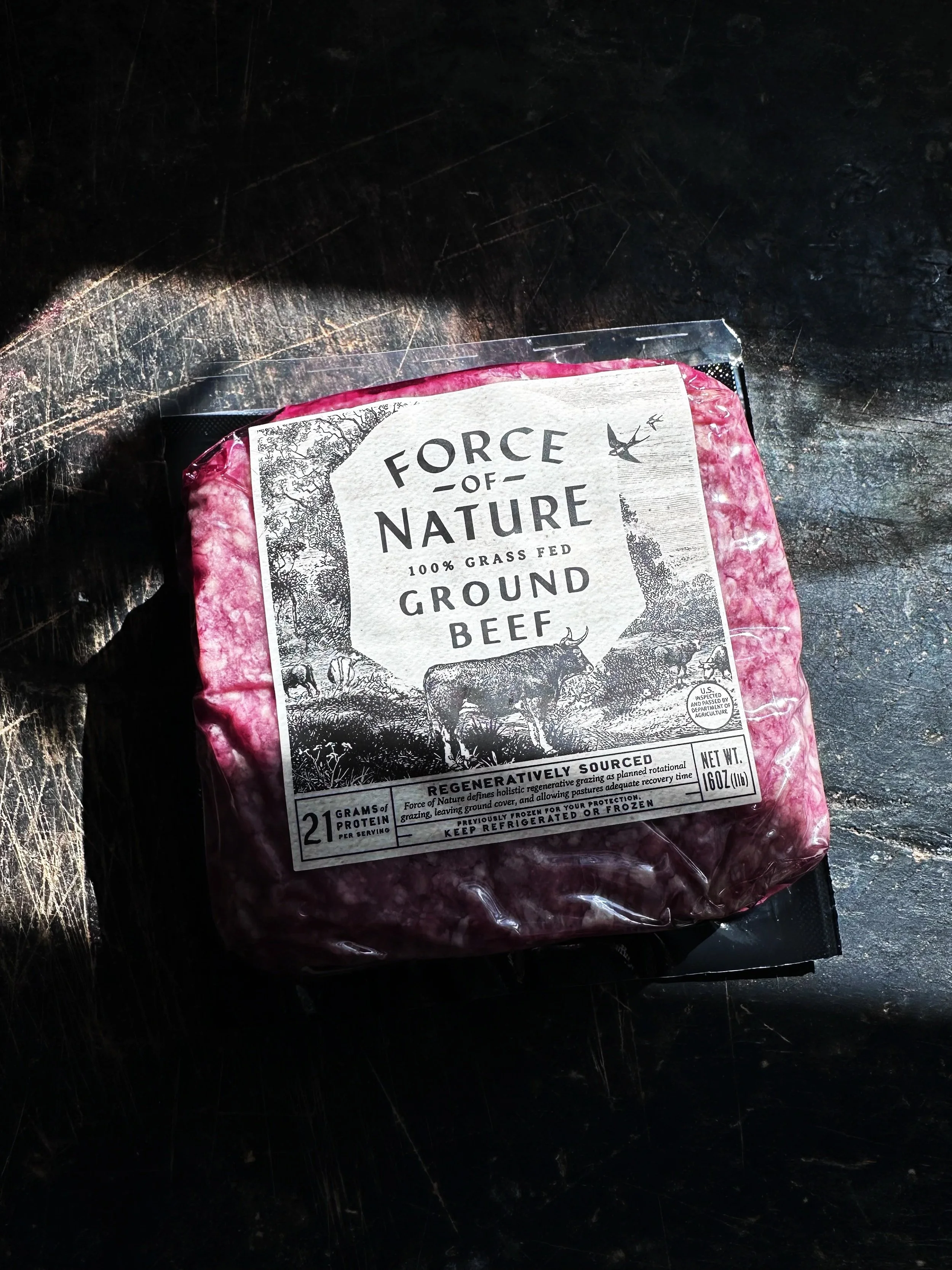 Force of Nature 100% Grass Fed Ground Beef