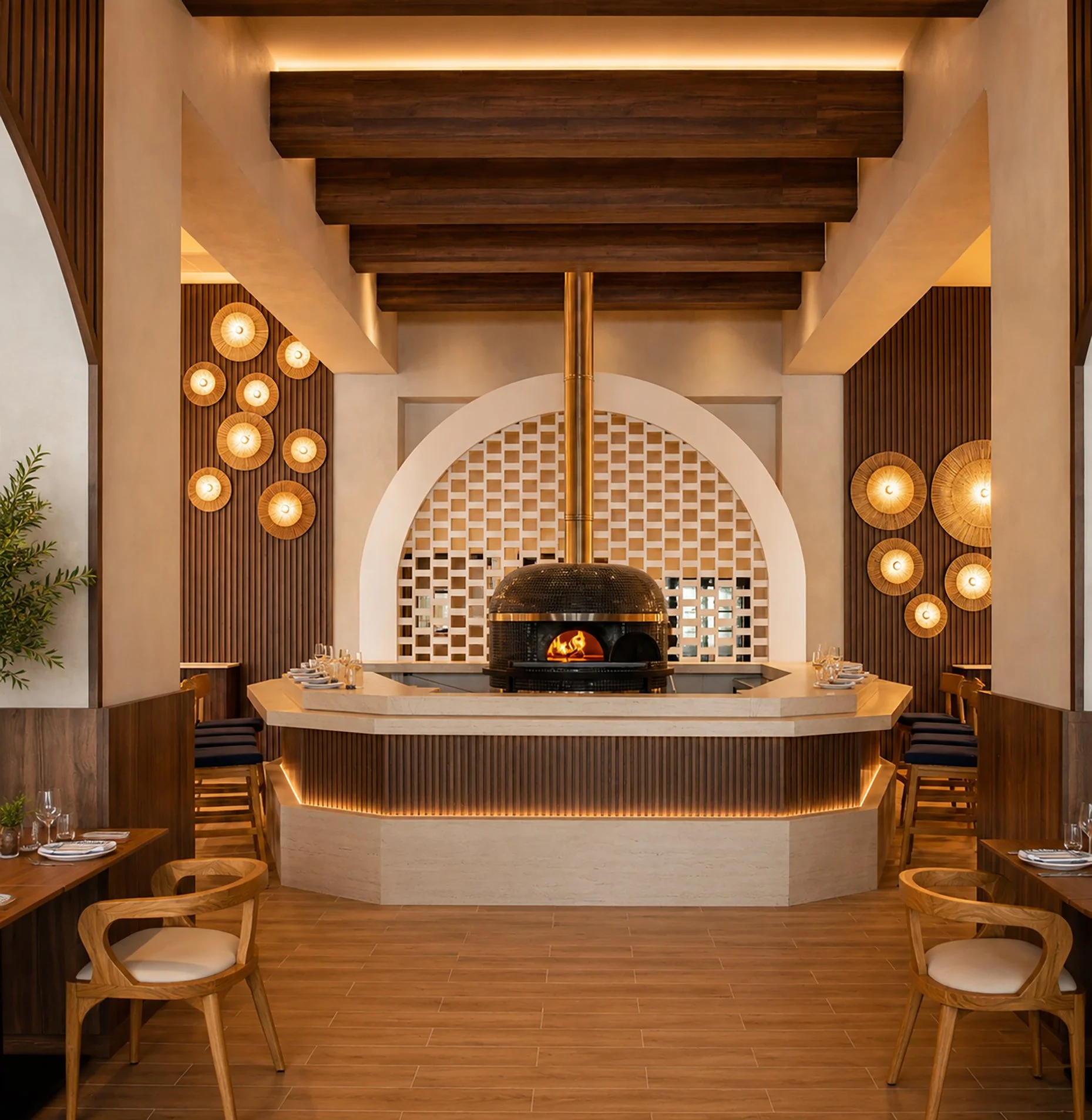 Restaurantes. Creamos muebles y espacios a tu medida, de fabricación local por encargo en República Dominicana. Carpintería y ebanistería a medida de alto nivel para muebles, cocinas, villas y proyectos.
