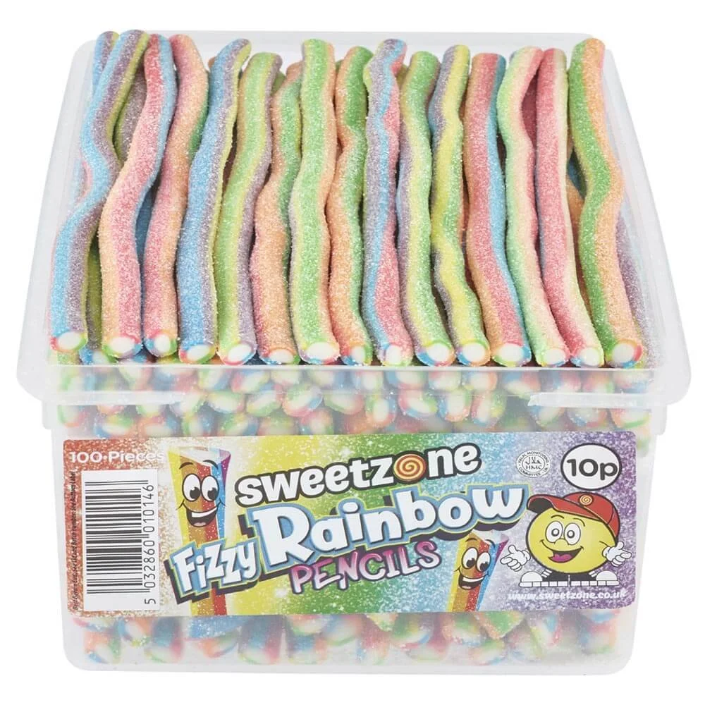 Fizzy Rainbow Pencils - 1.1kg (approx. 100 pieces)
Contains Wheat and Gluten.
Halal.