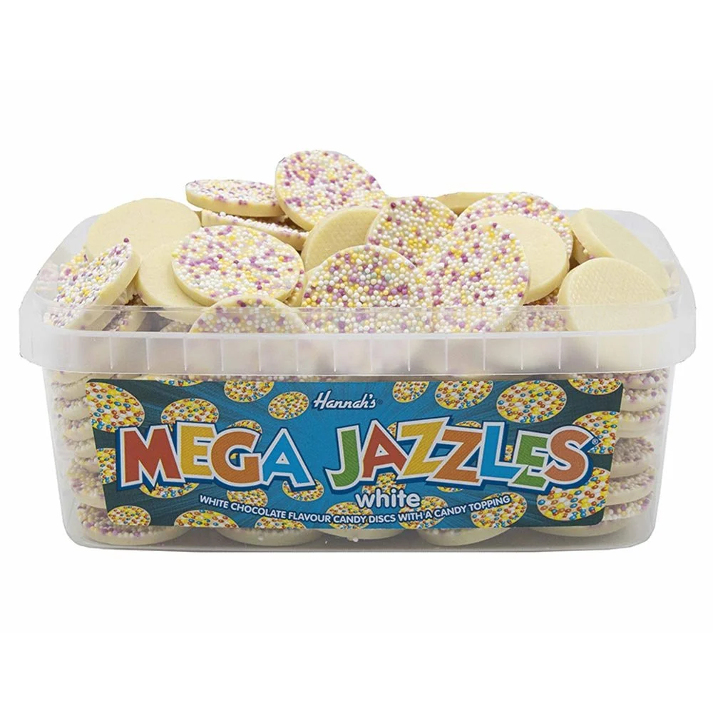 Mega White Jazzles - 600g (120 pieces)
Contains Milk and Wheat.