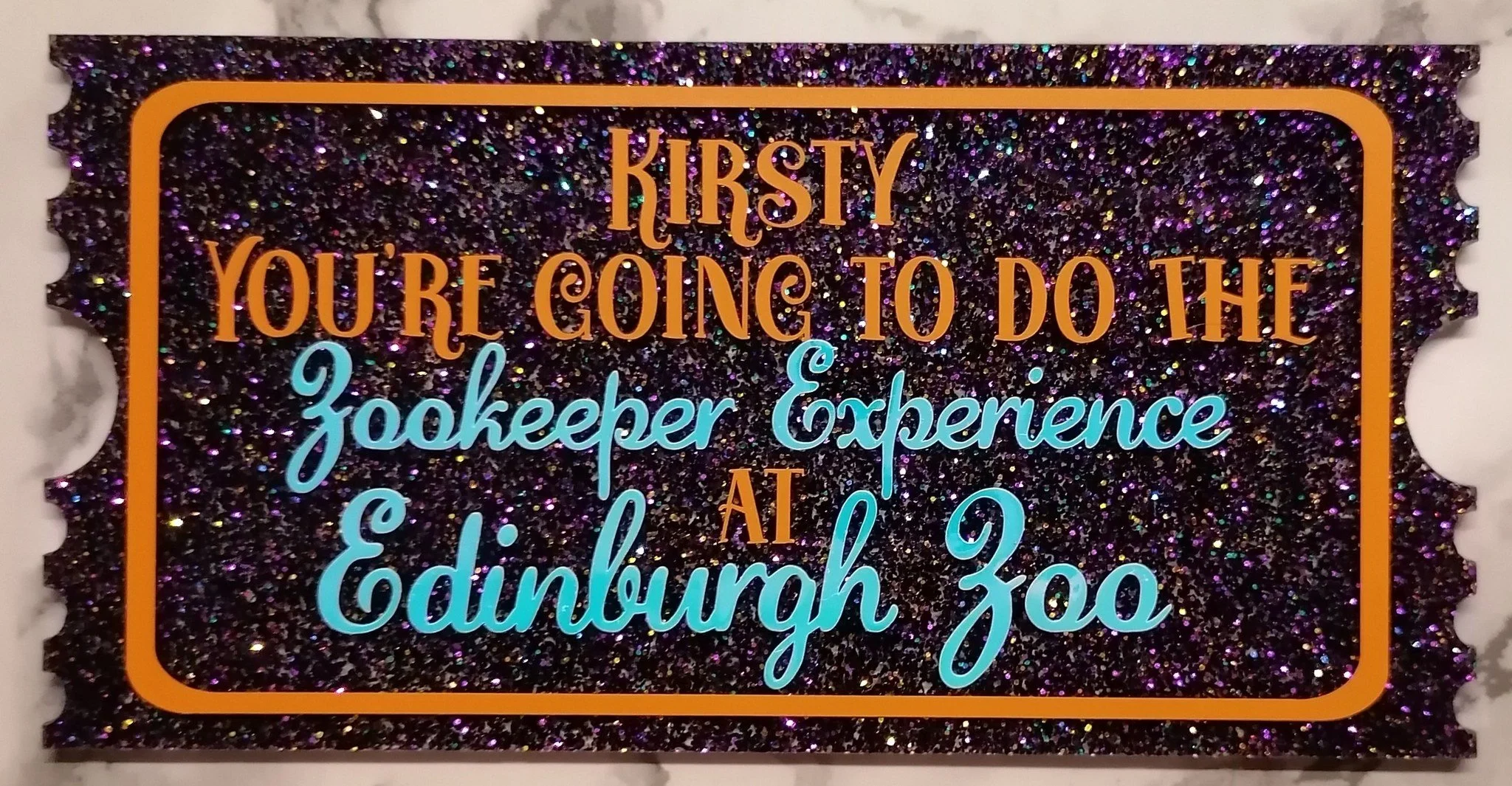 Personalised Acrylic Ticket – Custom Event Keepsake