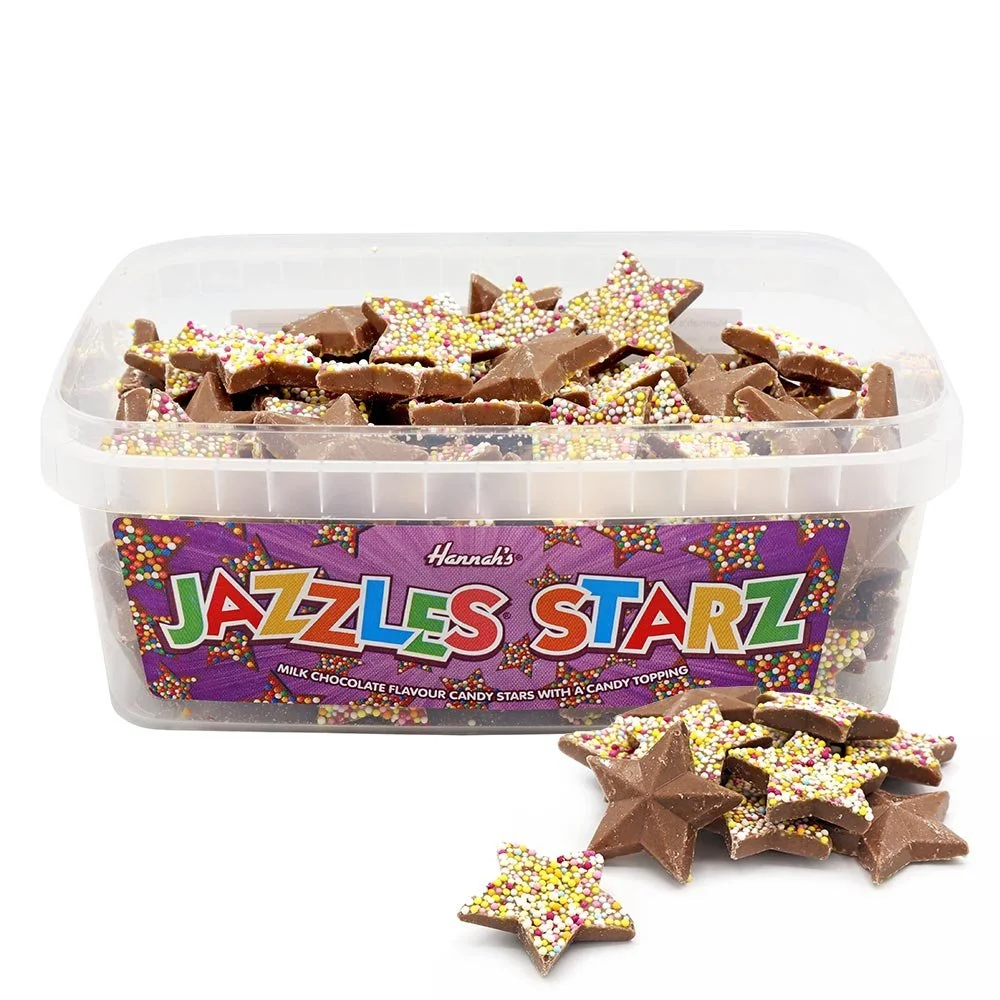 Milk Jazzles Starz 600g - (120 pieces)
Contains Milk and Wheat.
No Artificial Flavours, No Artificial Colours.
Vegetarian.