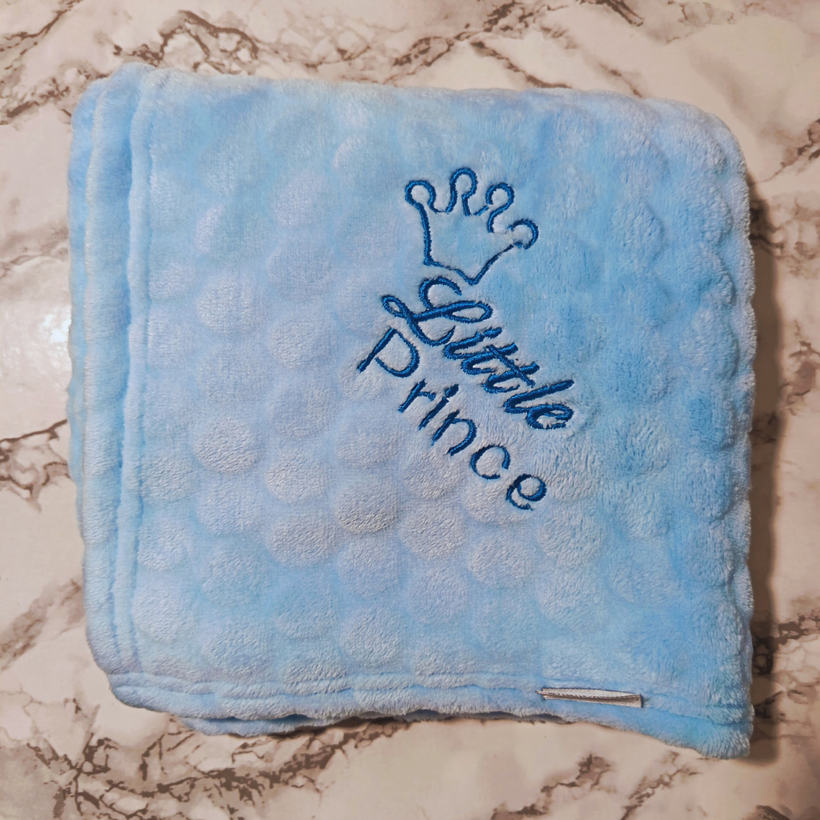 Personalised Embroidered Baby Bubble Blanket – Custom Name Keepsake