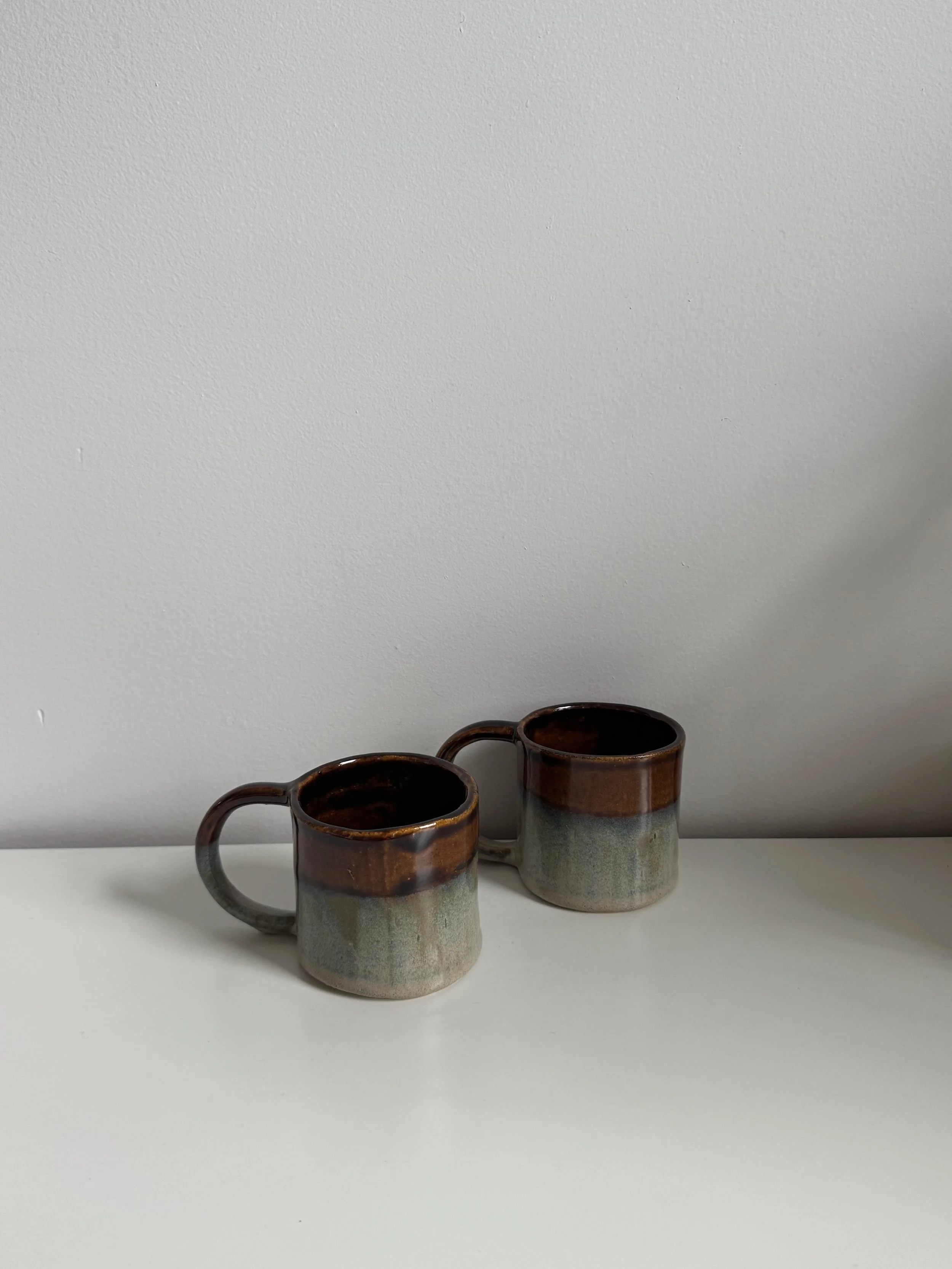 Hanmade Oil Slip & Tenmoku Mug