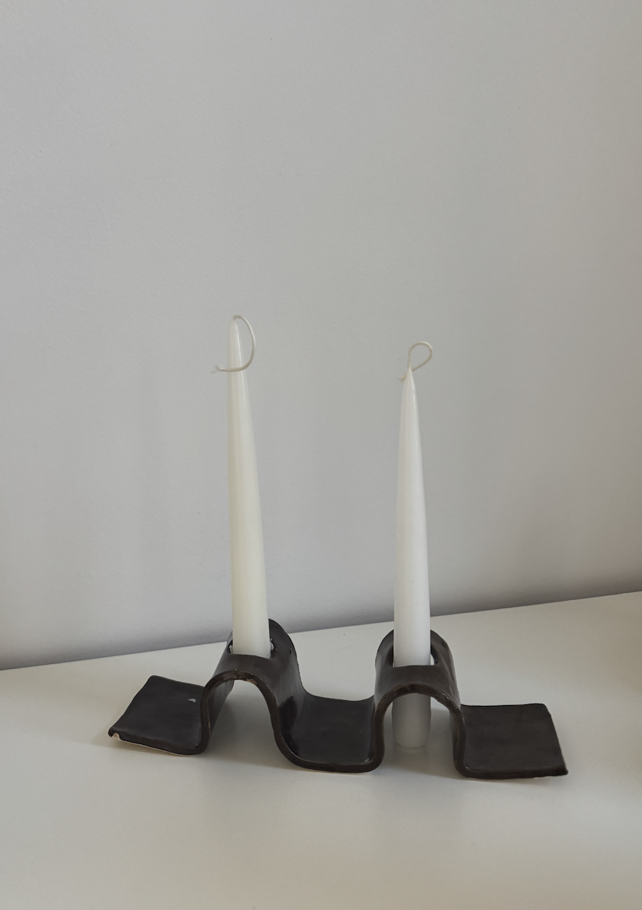 Wave Duo Candle Holder