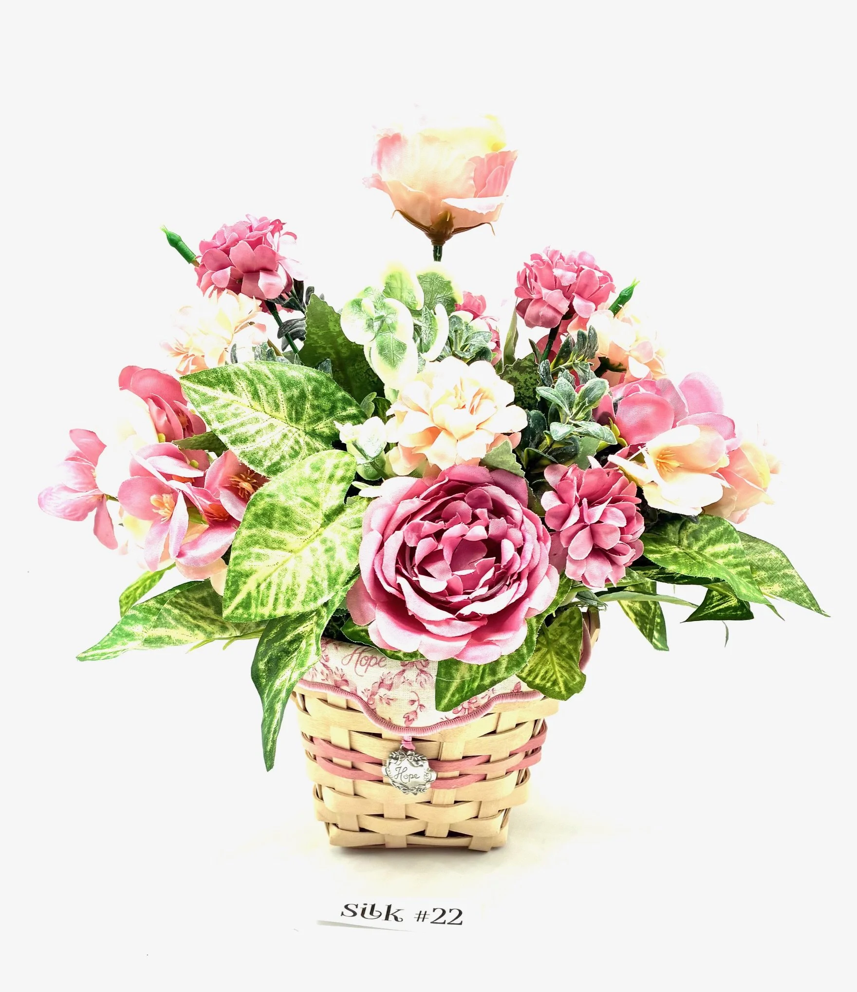 Horizon of Hope 2001 Basket & Silk Flowers Bouquet #22