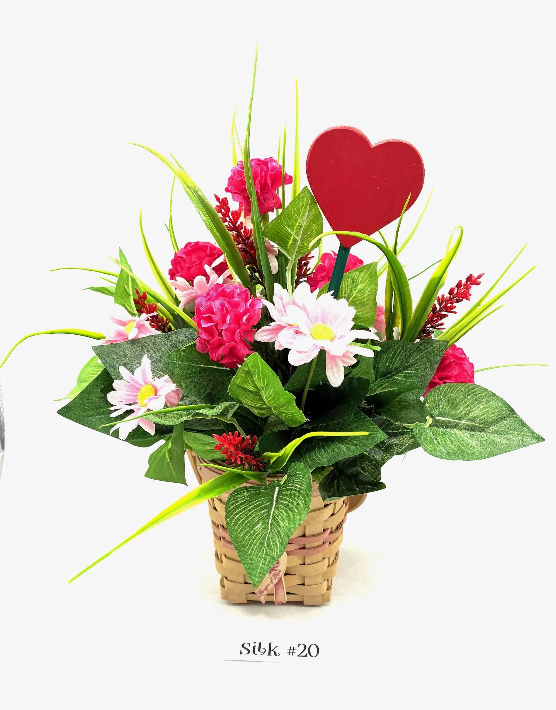 Horizon of Hope 2002 Basket & Silk Flowers Bouquet #20