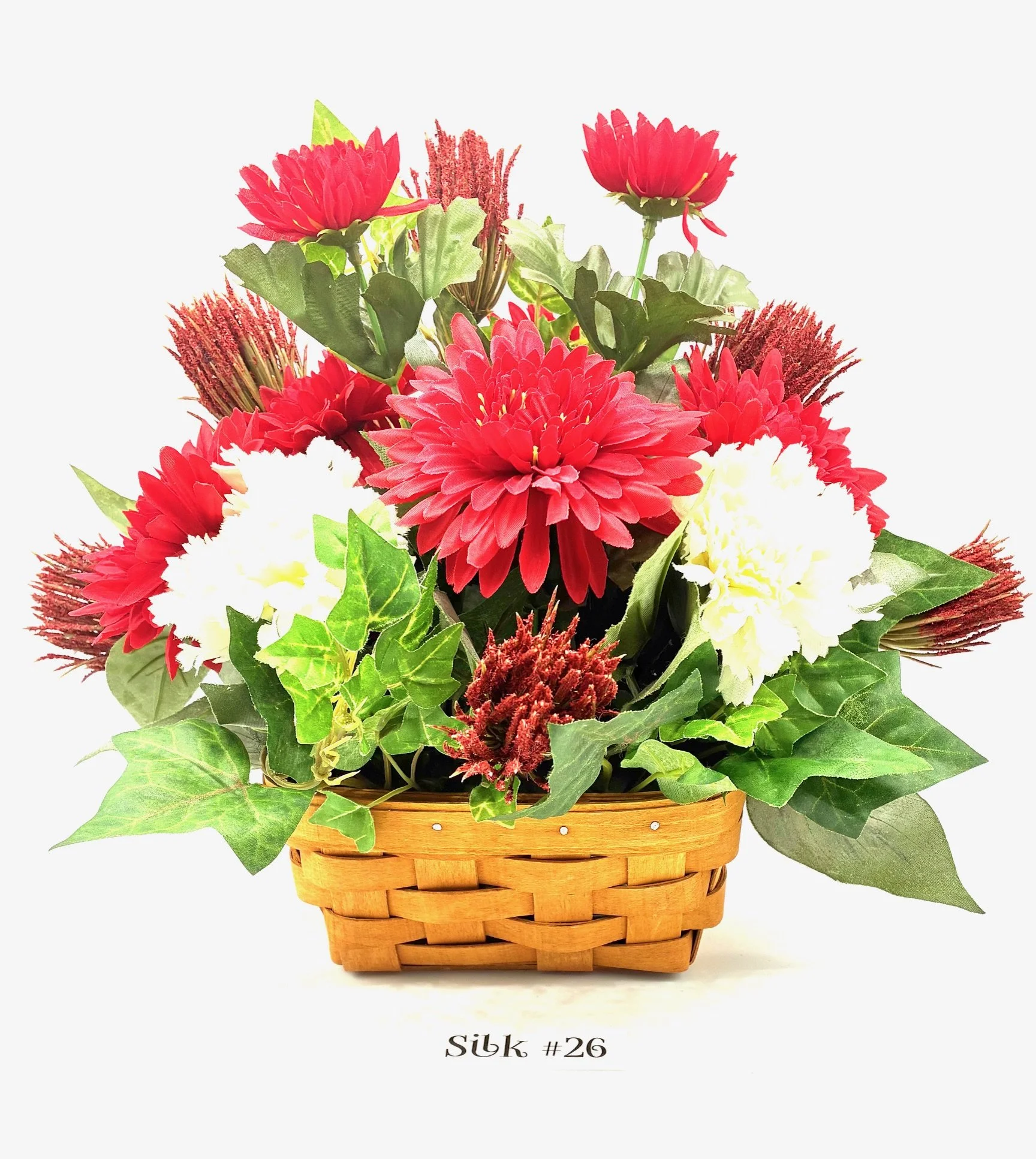 Small Berry Basket & Silk Mum Bouquet #26