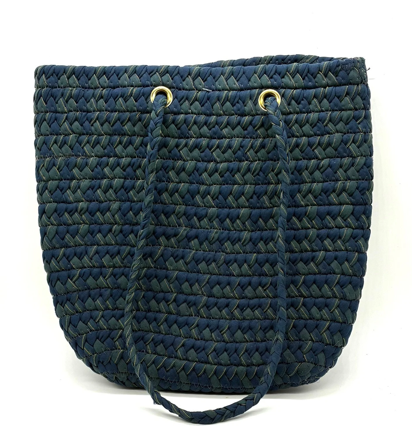 Braided Fabric Tote - Black