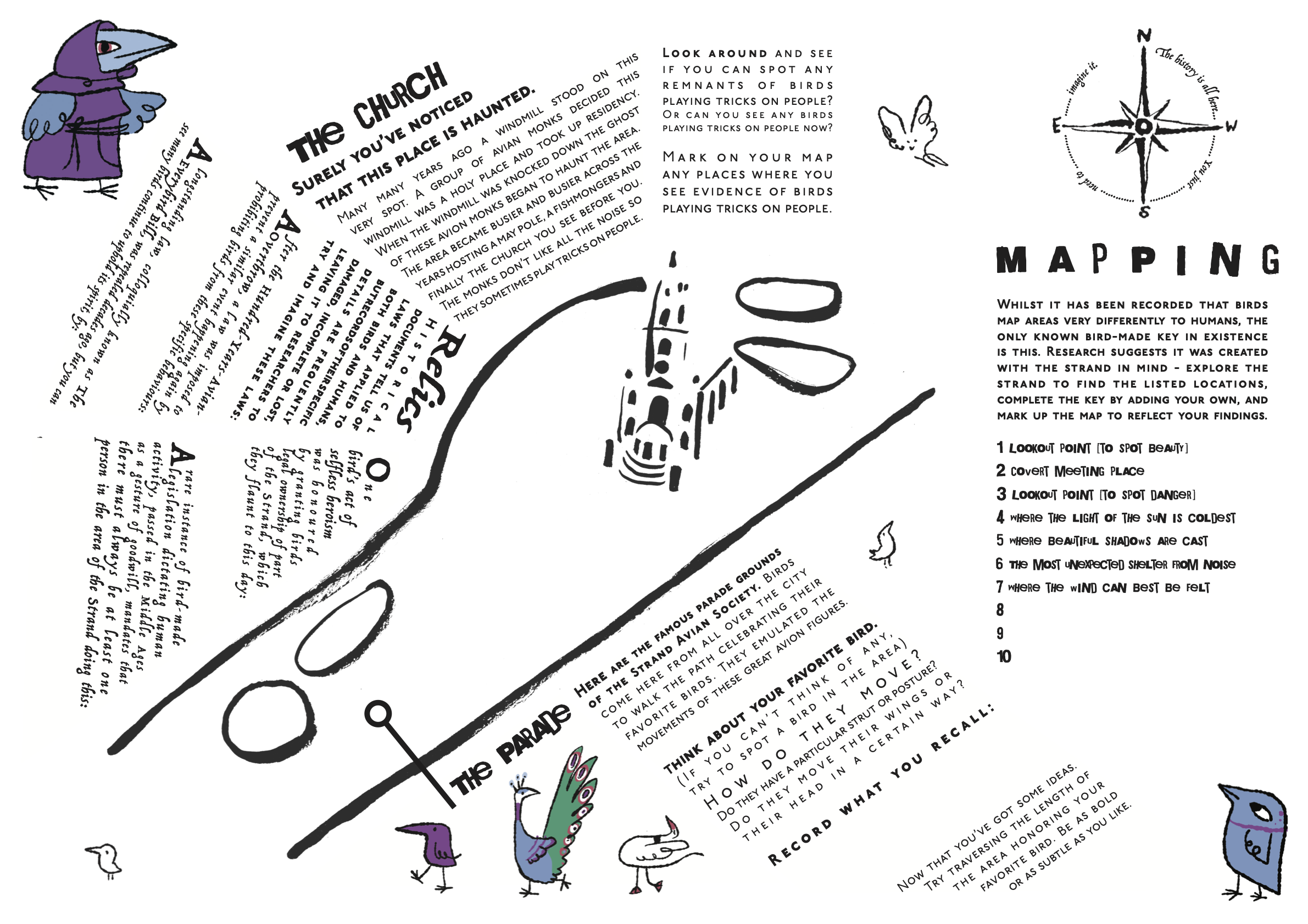 The second page of the Strand Avian Society pamphlet, text and illustrations laid out as the Strand.