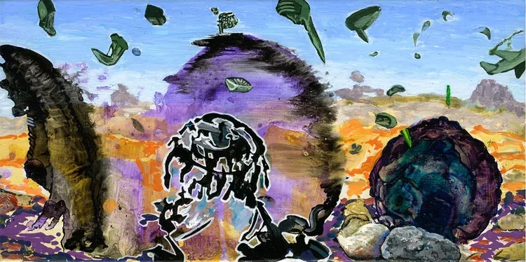 Disguises Are Shed. Acrylic on Panel. 2006. Actual Size series.