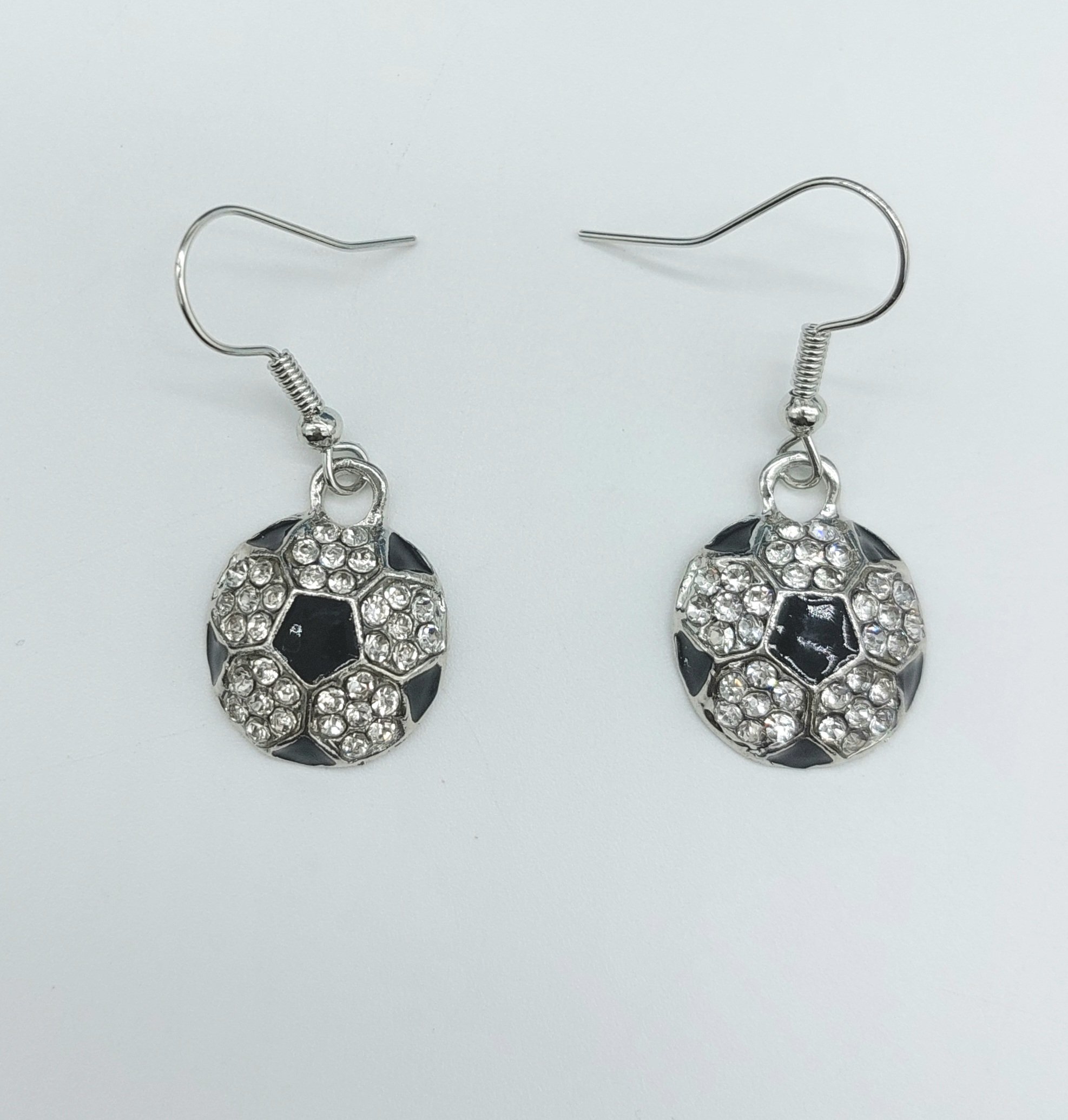 Soccer Earrings with Crystals