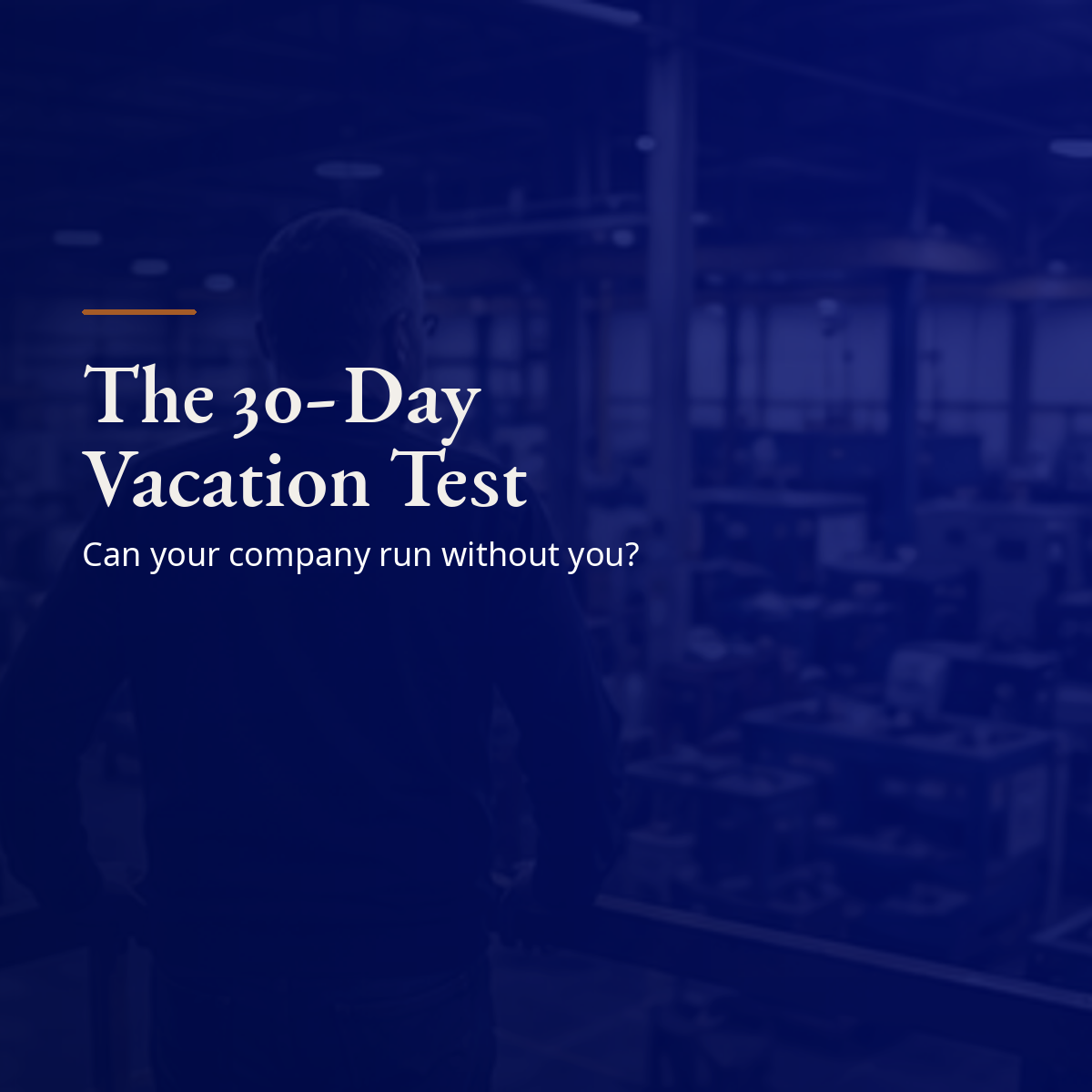 The 30-Day Vacation Test: Can Your Company Run Without You?