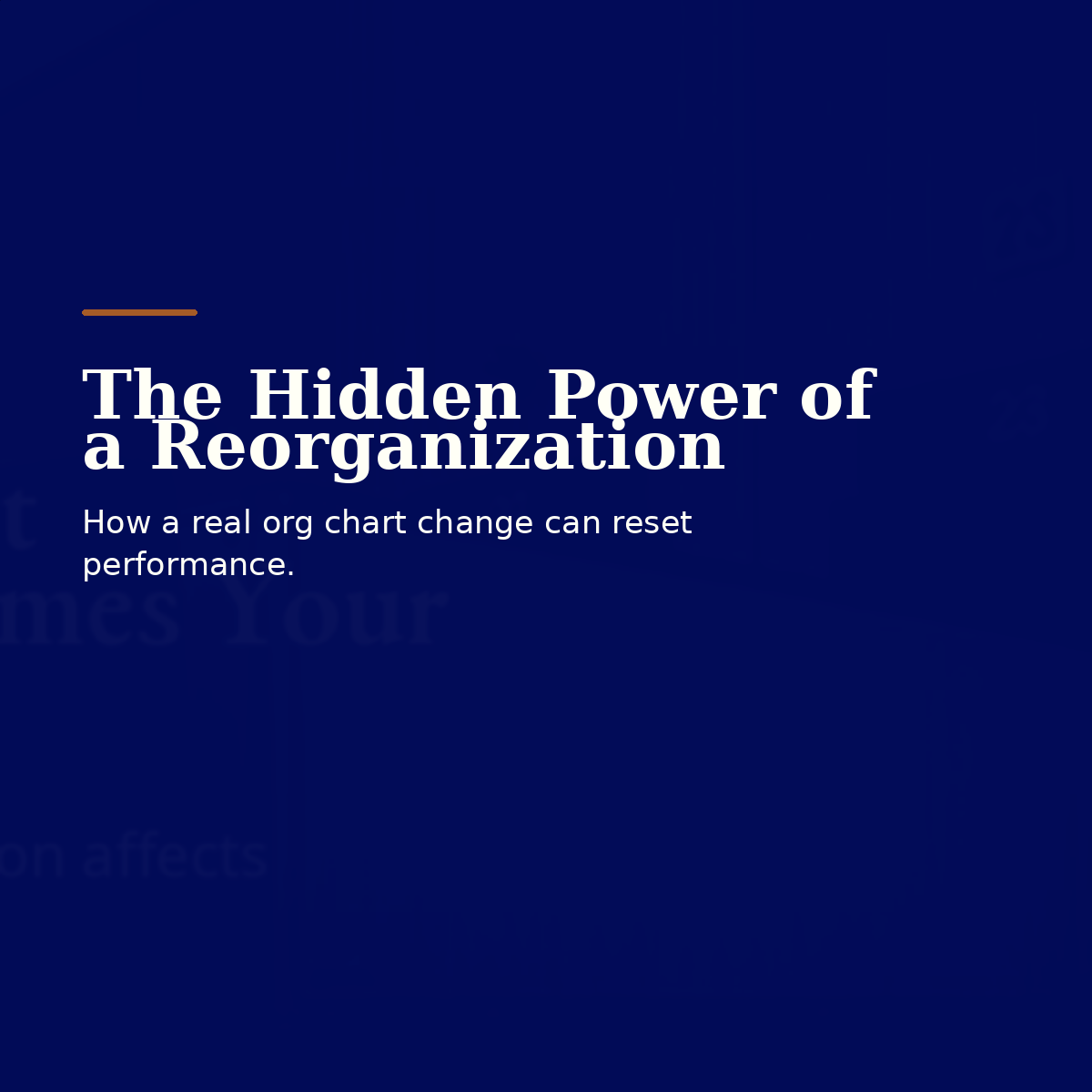 The Hidden Power of a Reorganization: How a Real Org Chart Change Can Reset Performance Across an Owner-Led Company