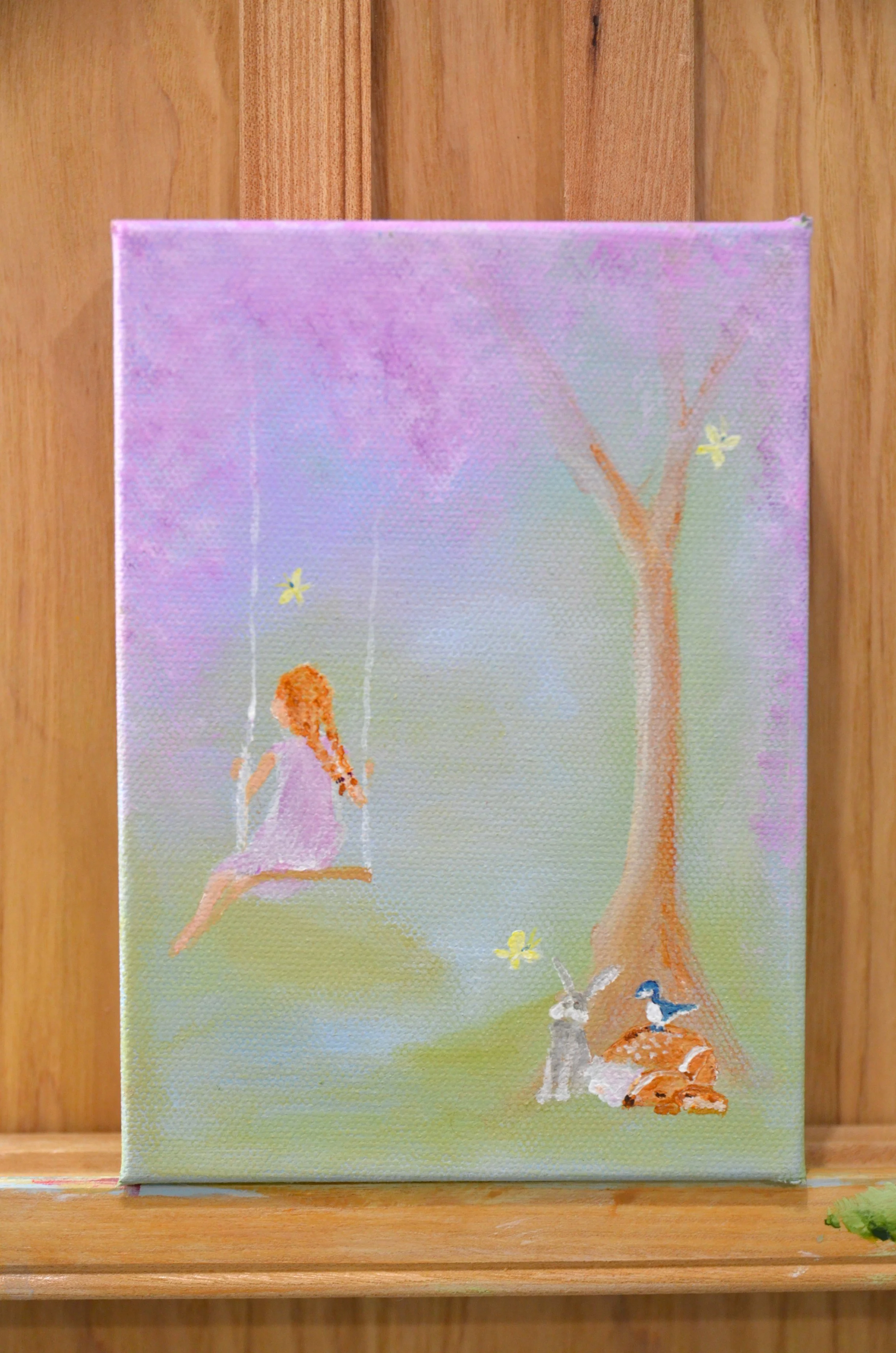 Her Braids like a Pattern, 5x7 Inch Original