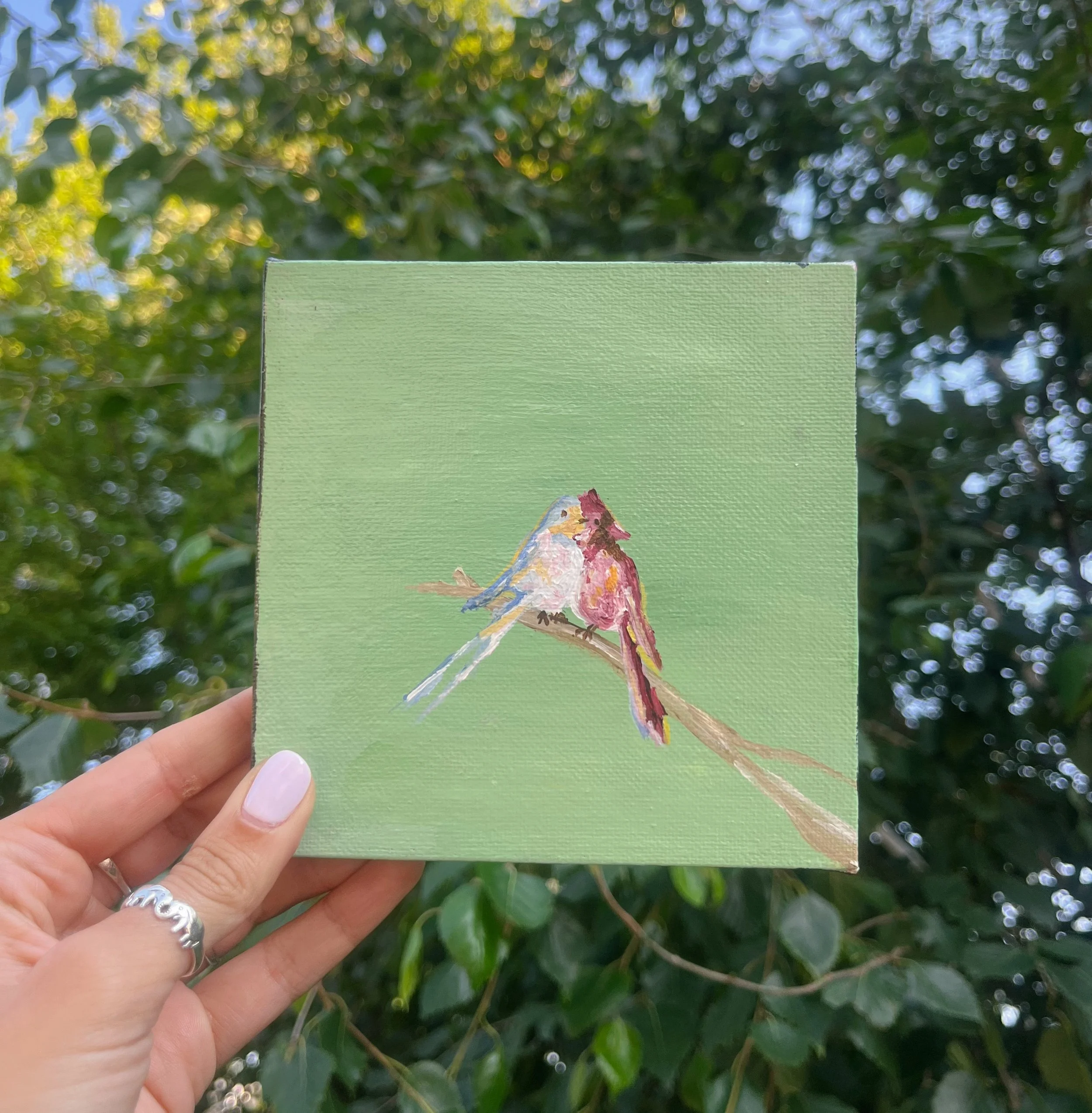 birds of a feather, 5x5 original